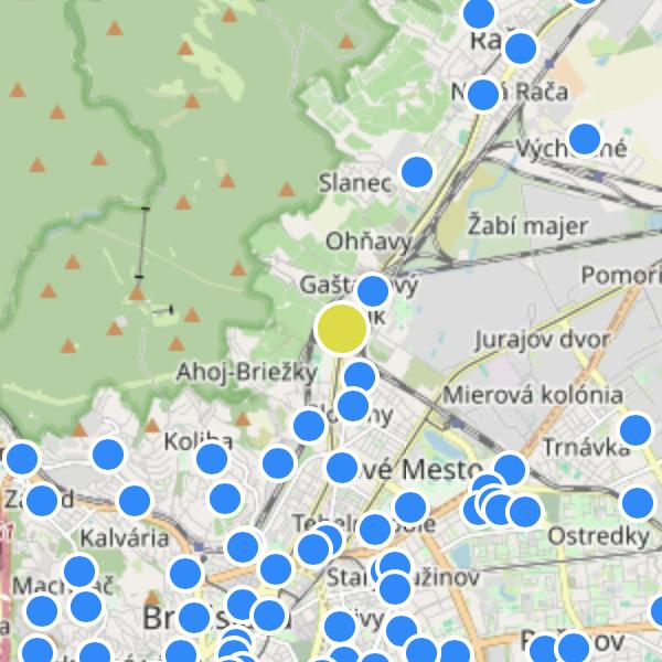 Pod Vinicou - map