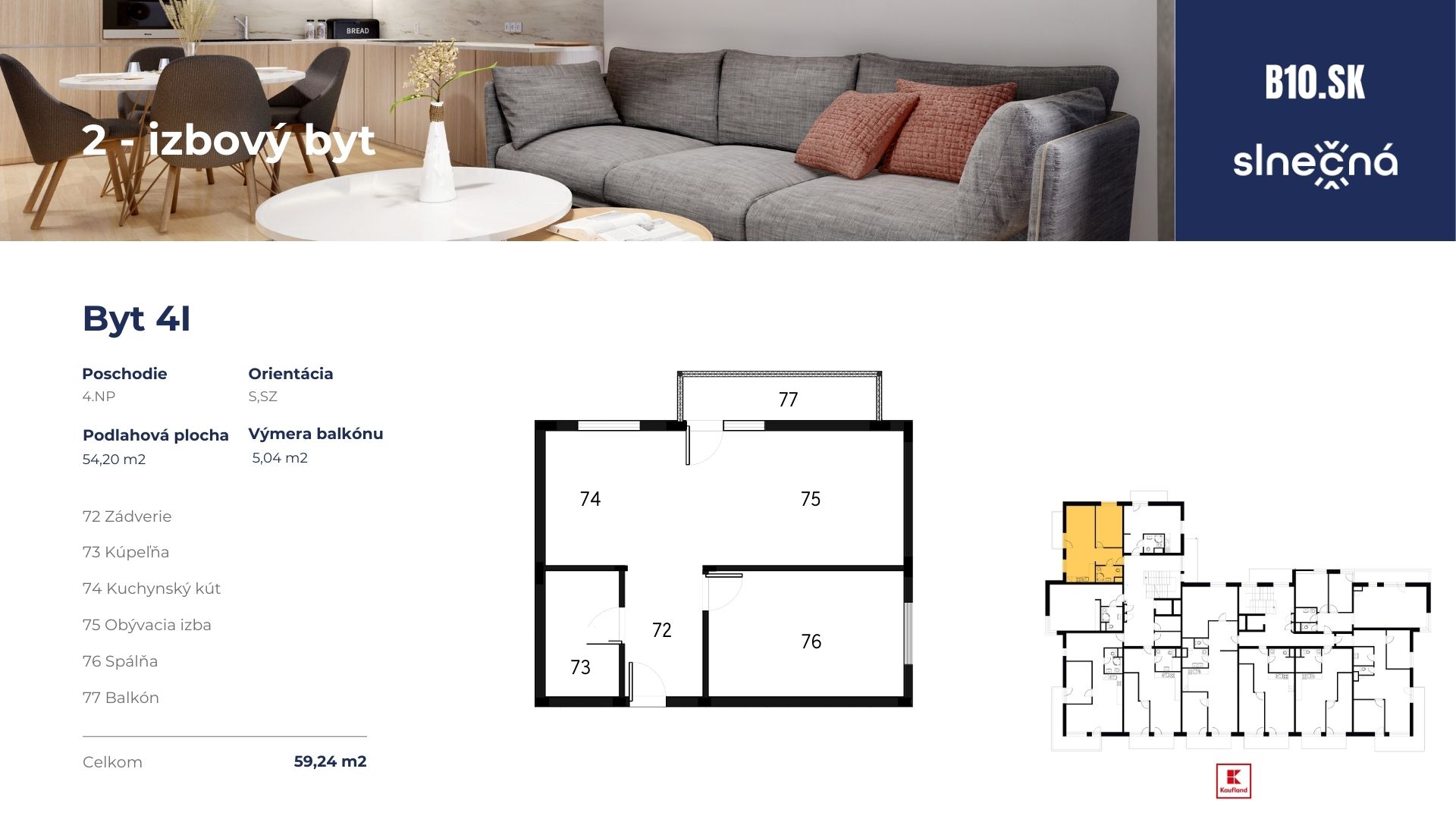 Rezidencia Slnečná - 4I - Pôdorys