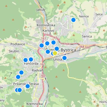 Byty na Hornej - map