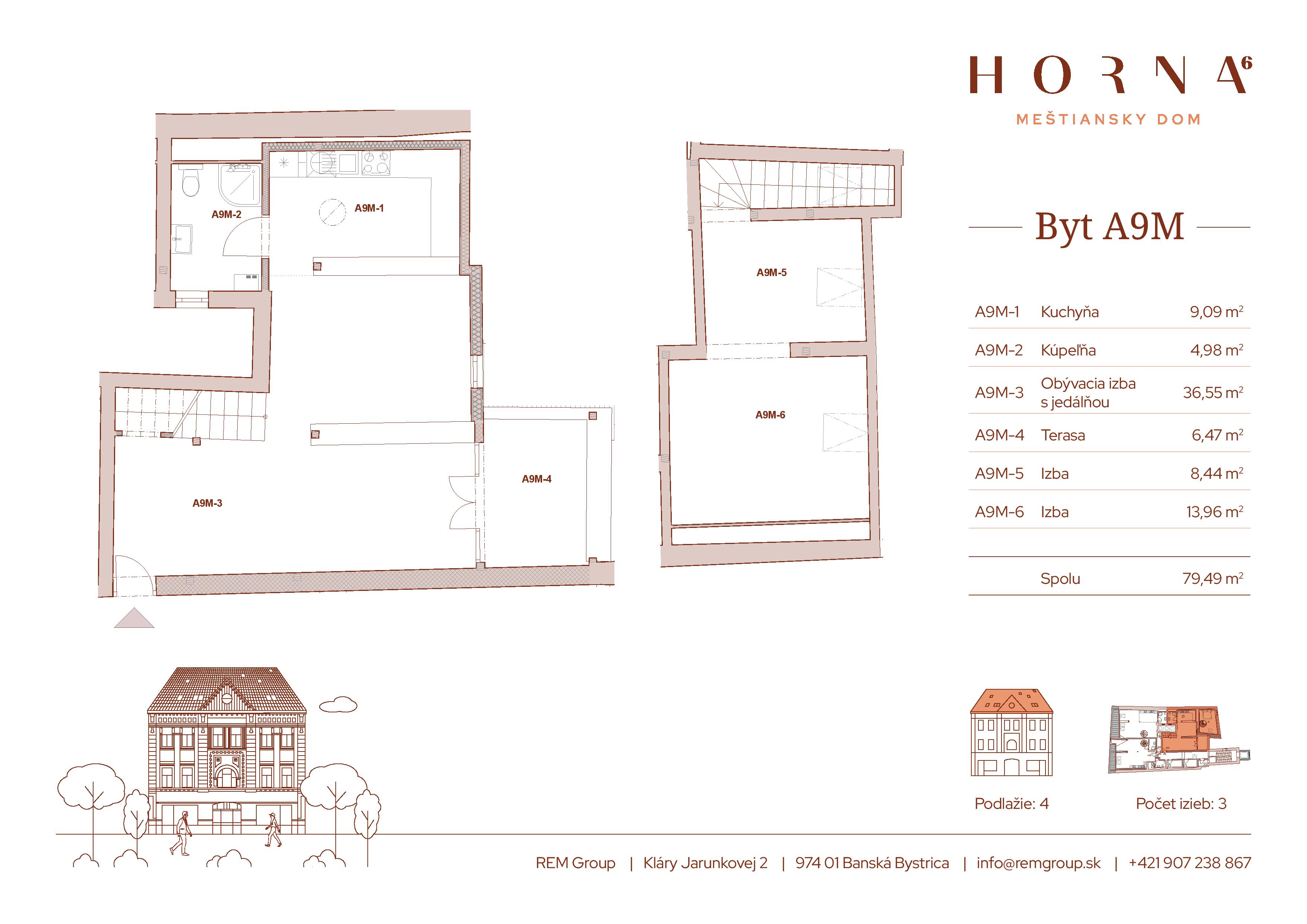 Horná 6 - A9M - Pôdorys