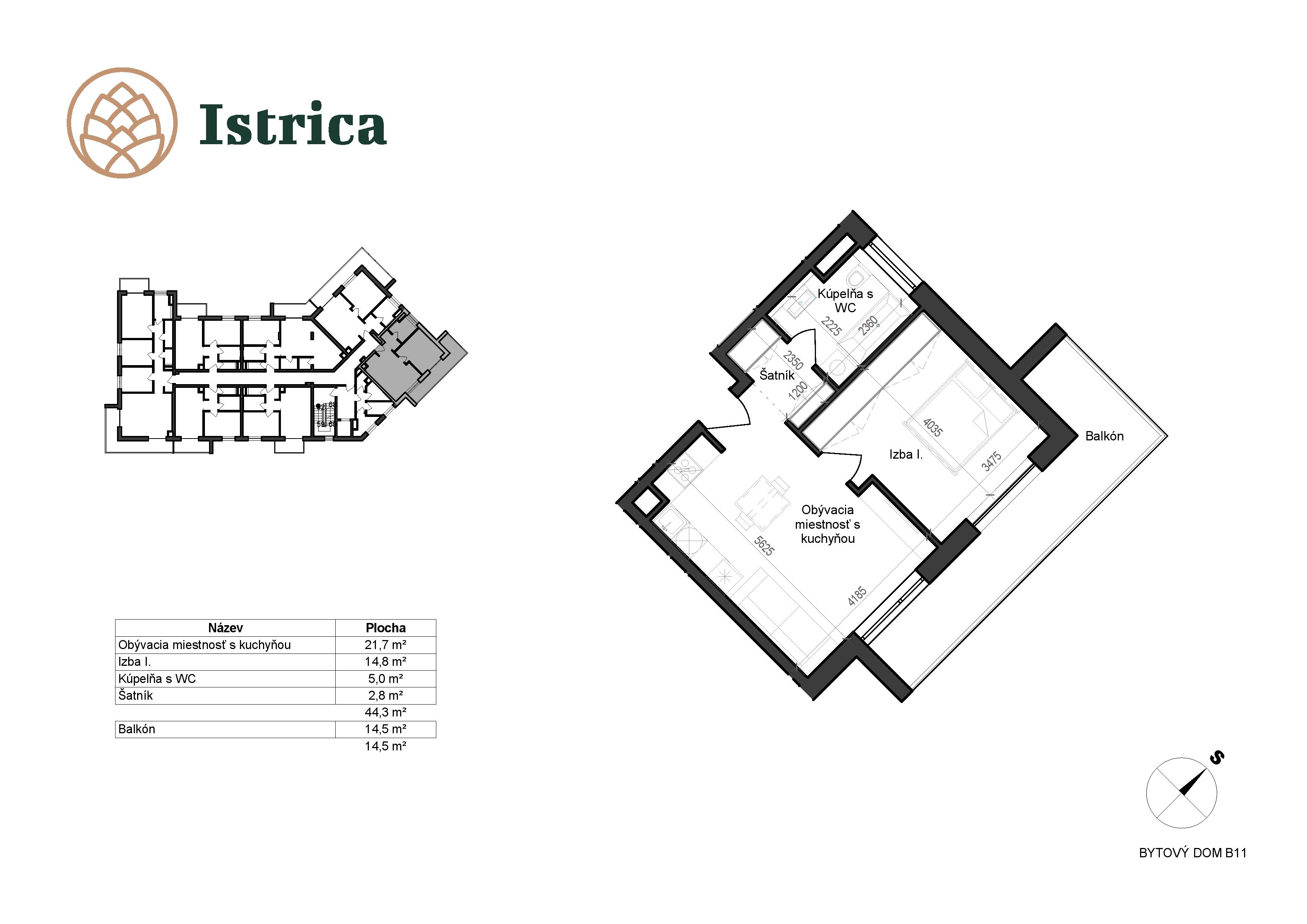 Istrica - B11 – 4G - Pôdorys