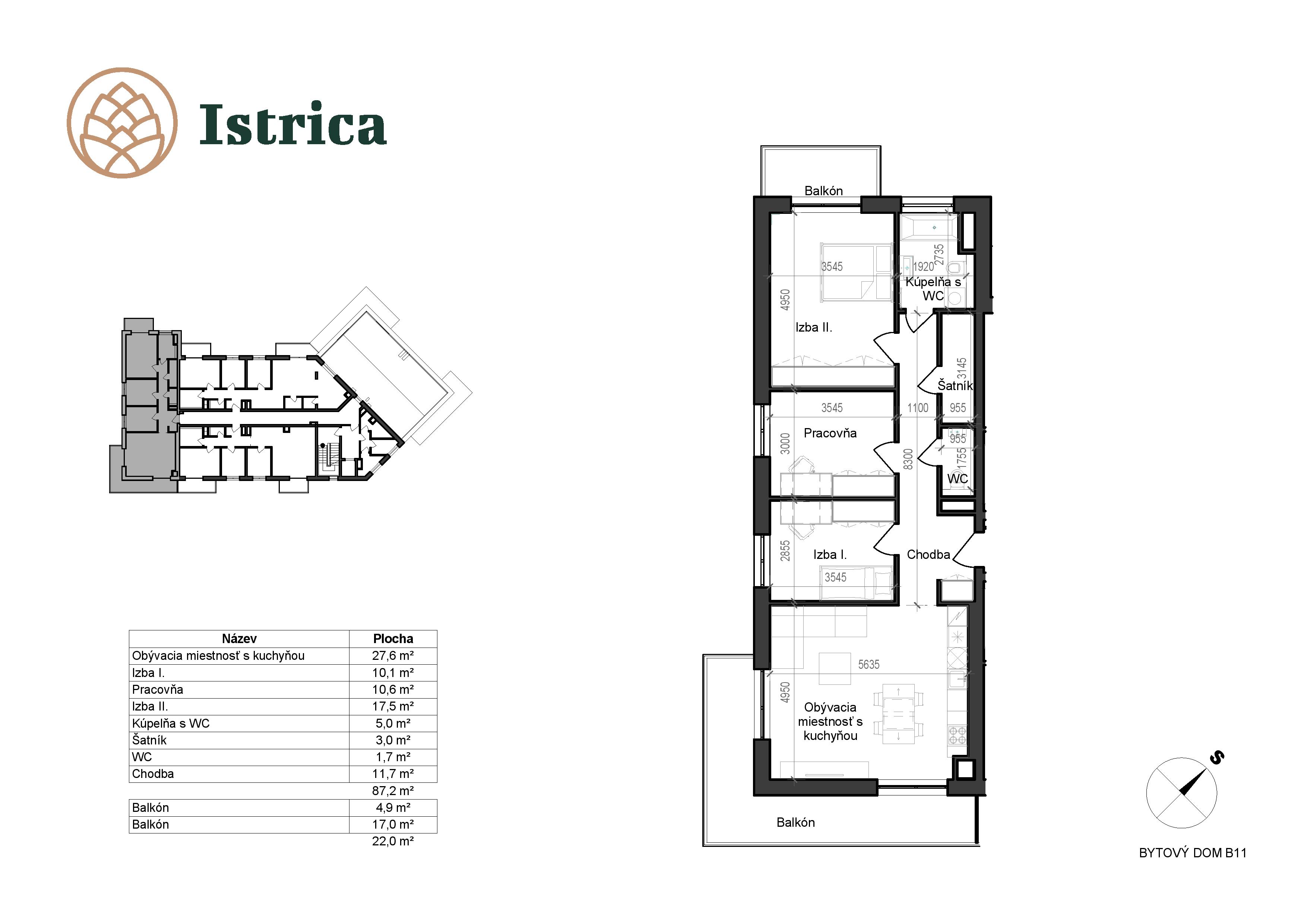 Istrica - B11 – 6B - Pôdorys