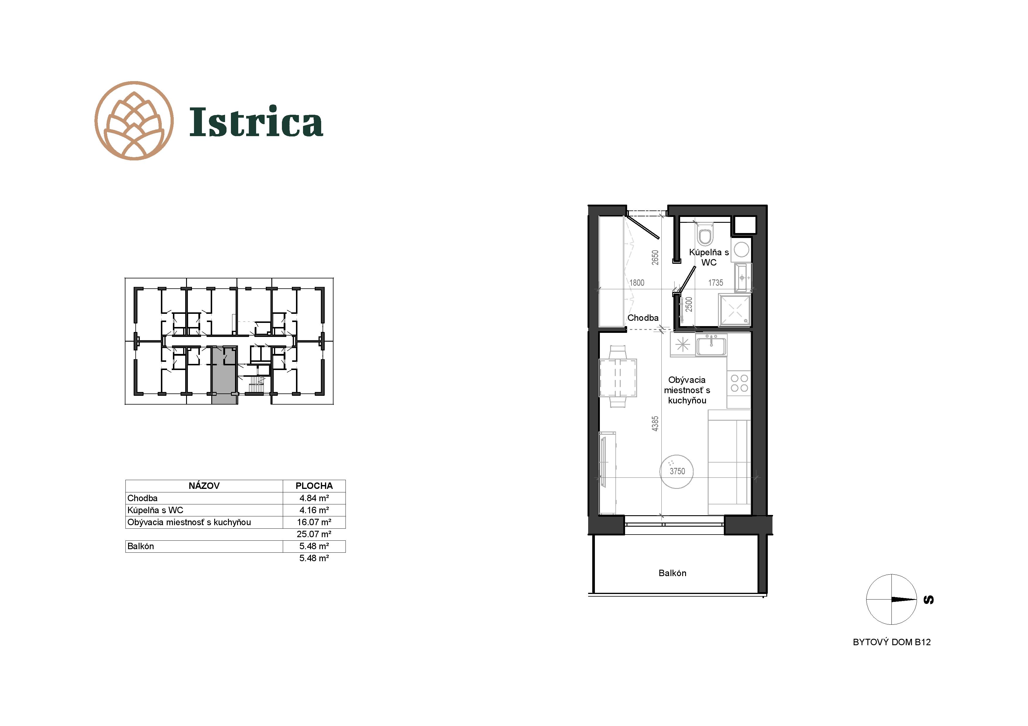 Istrica - B12 – 4A - Pôdorys
