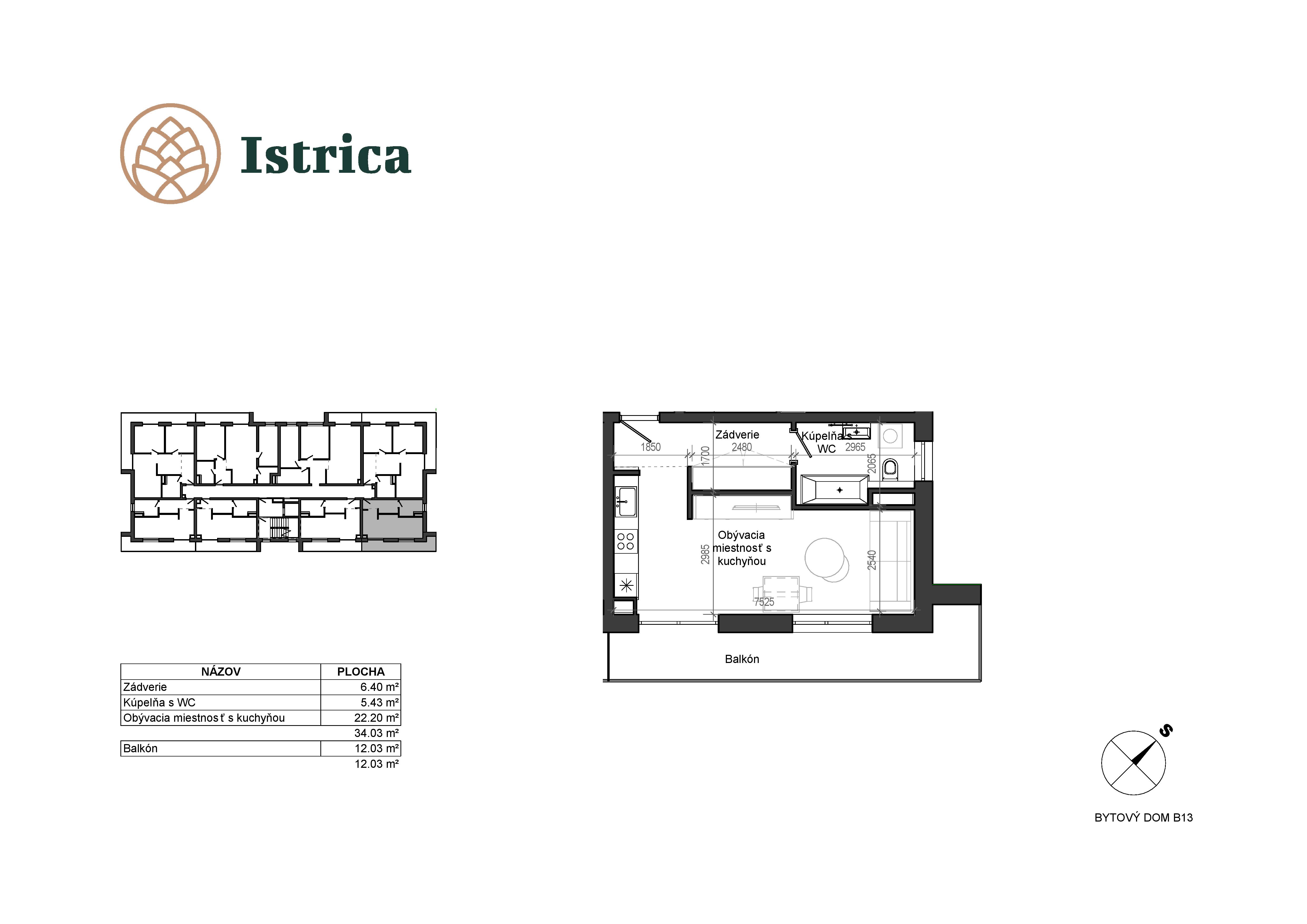 Istrica - B13 – 6G - Pôdorys
