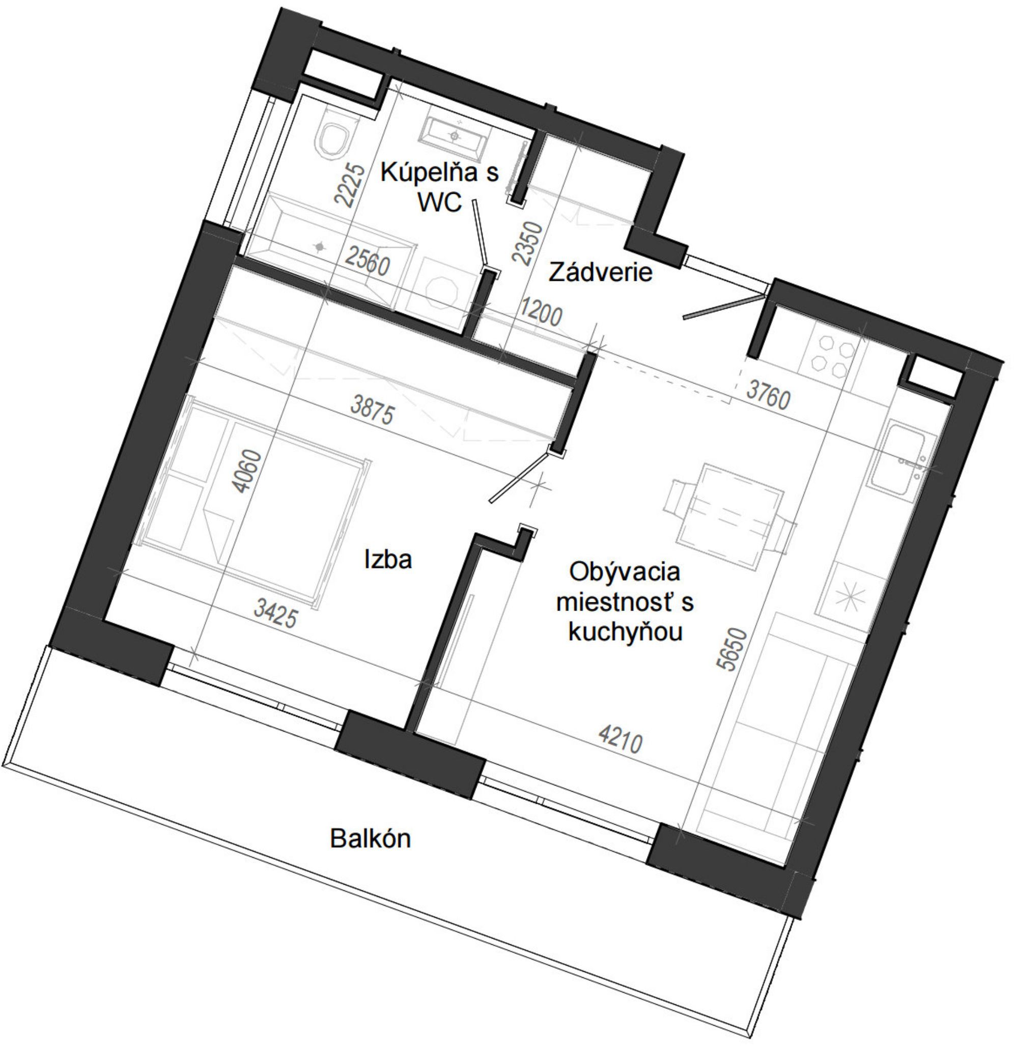 Istrica - B14 – 2A - Pôdorys