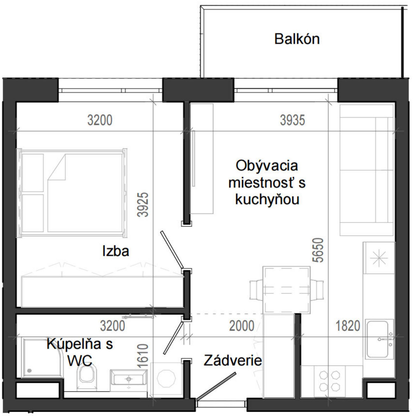 Istrica - B14 – 2D - Pôdorys