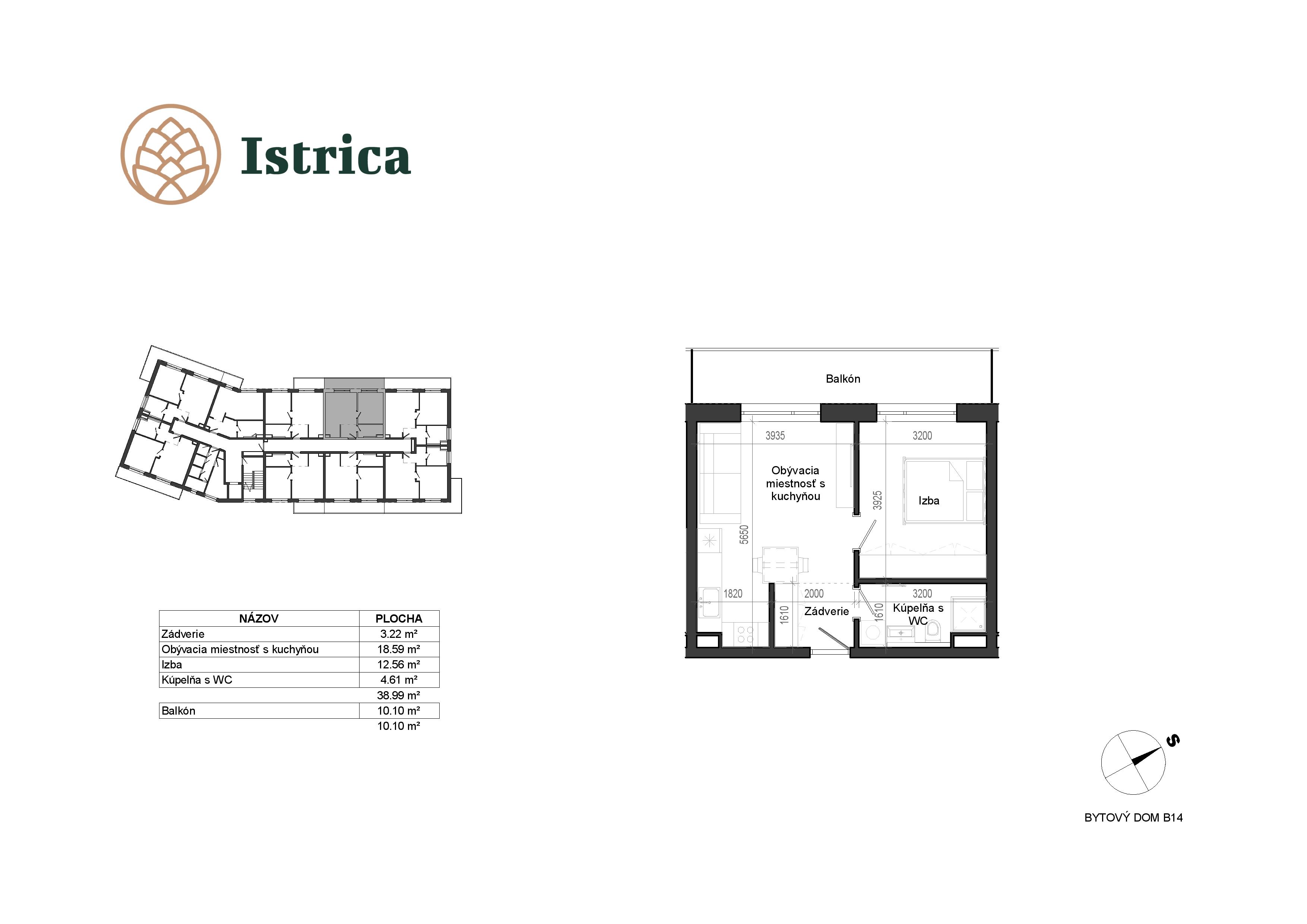 Istrica - B14 – 3E - Pôdorys