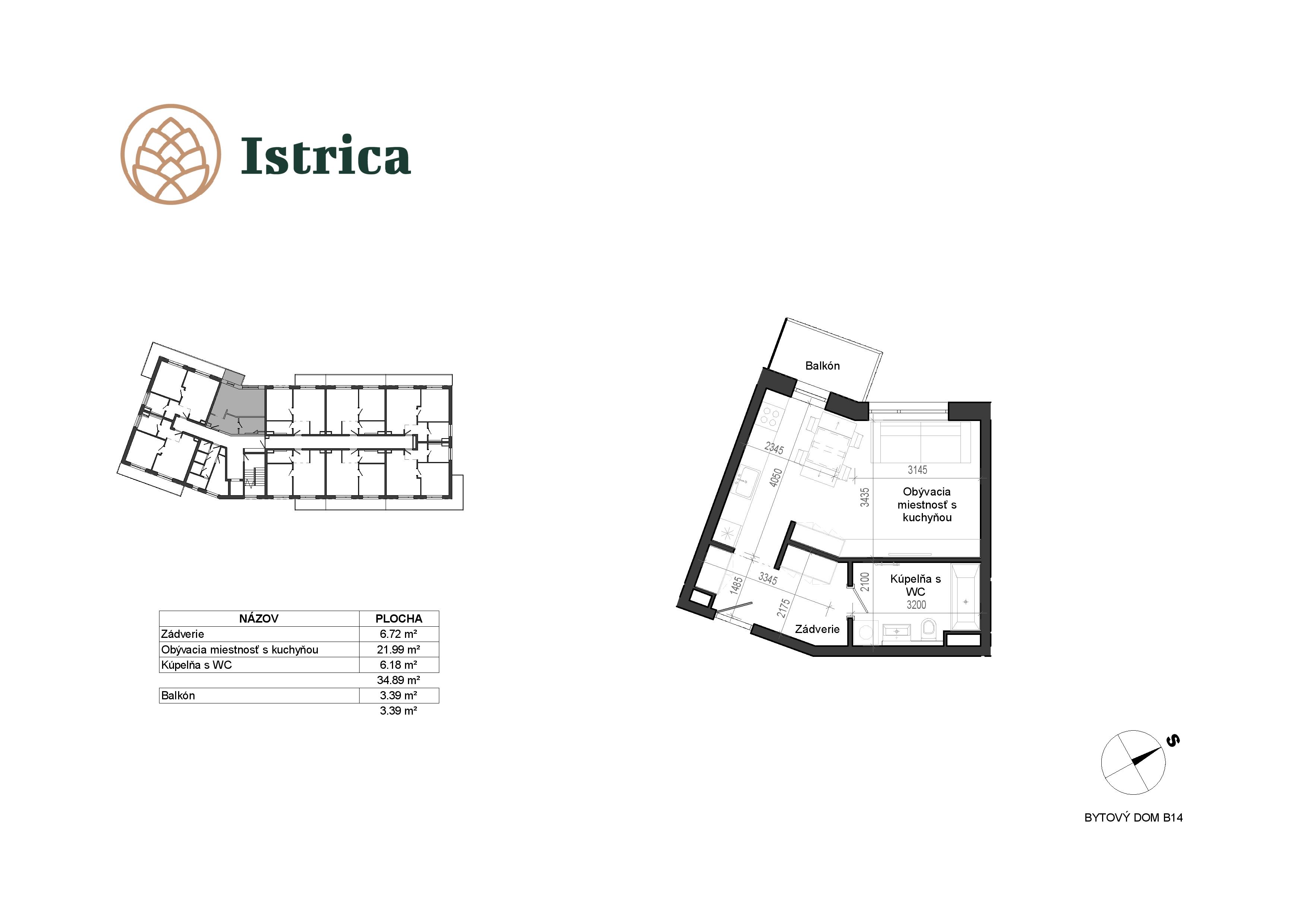 Istrica - B14 – 4C - Pôdorys