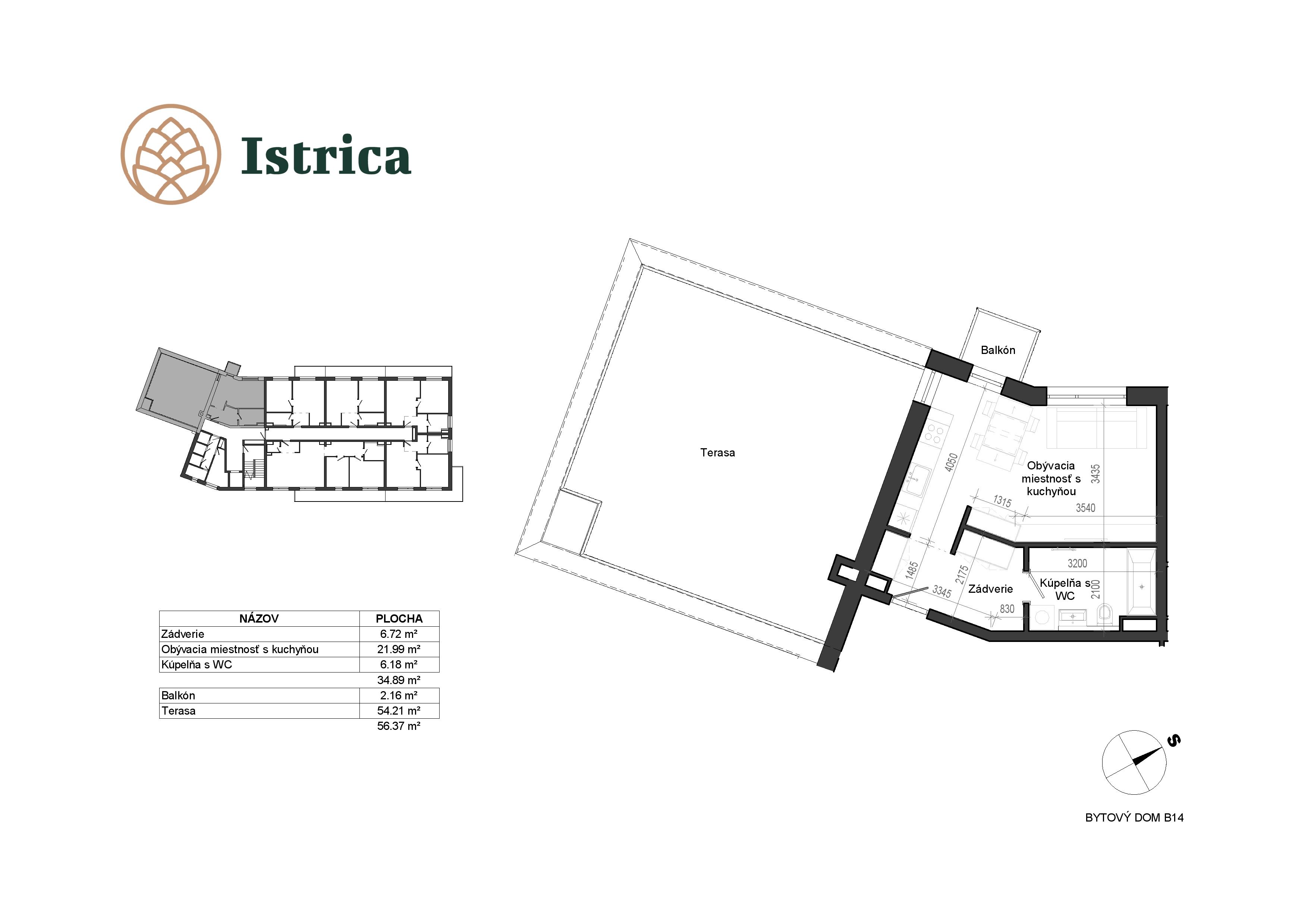 Istrica - B14 – 6A - Pôdorys