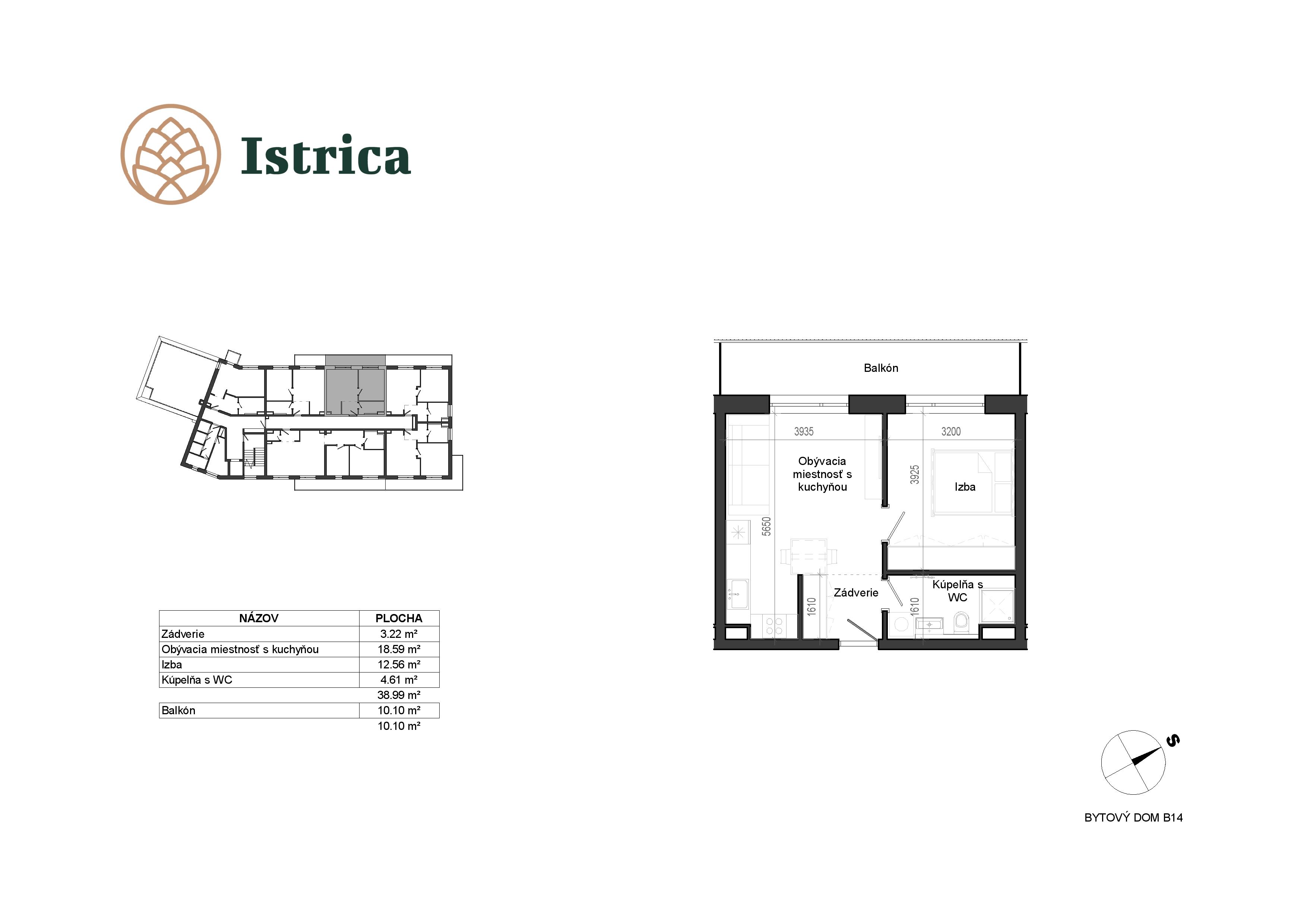 Istrica - B14 – 6C - Pôdorys