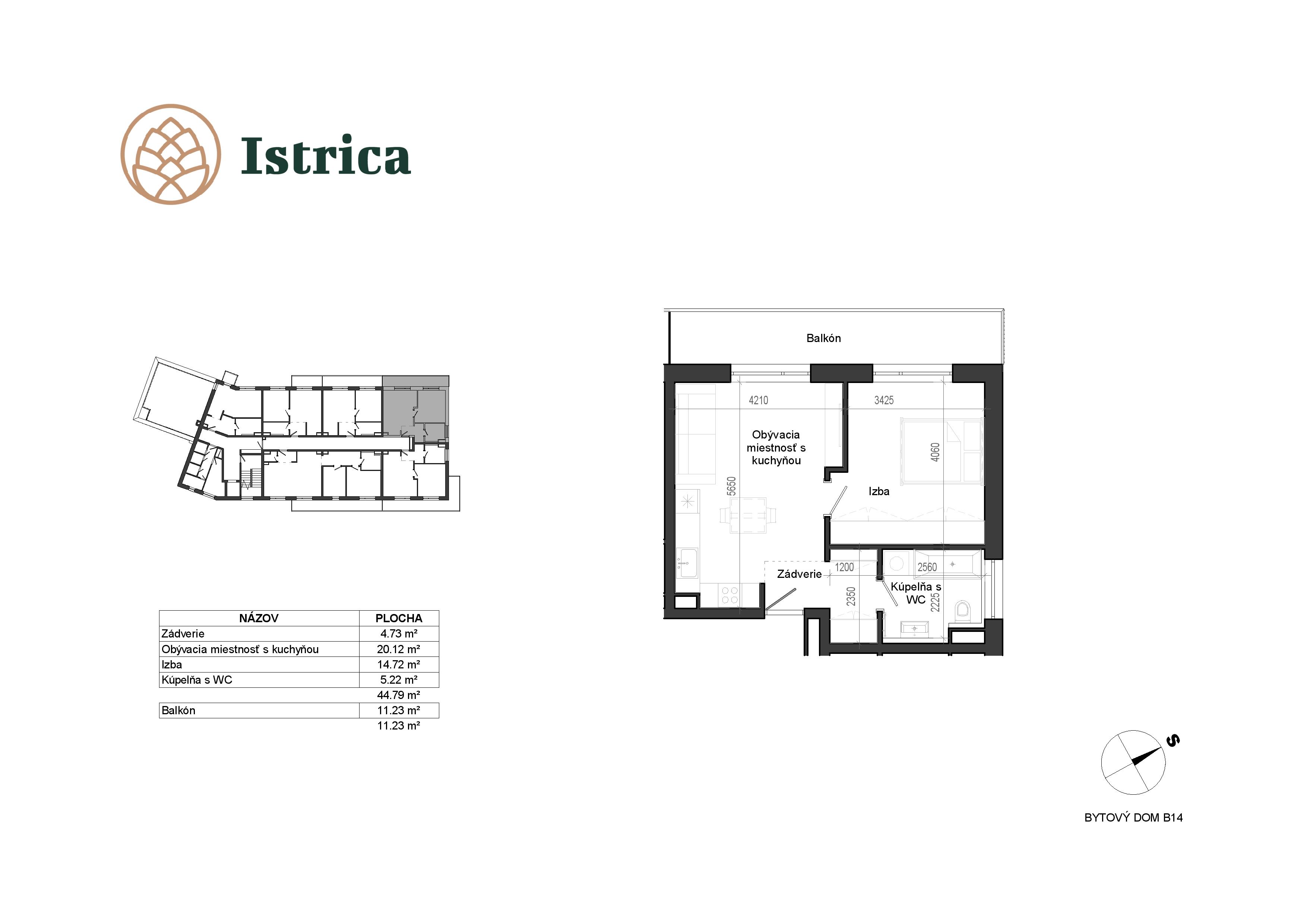 Istrica - B14 – 6D - Pôdorys
