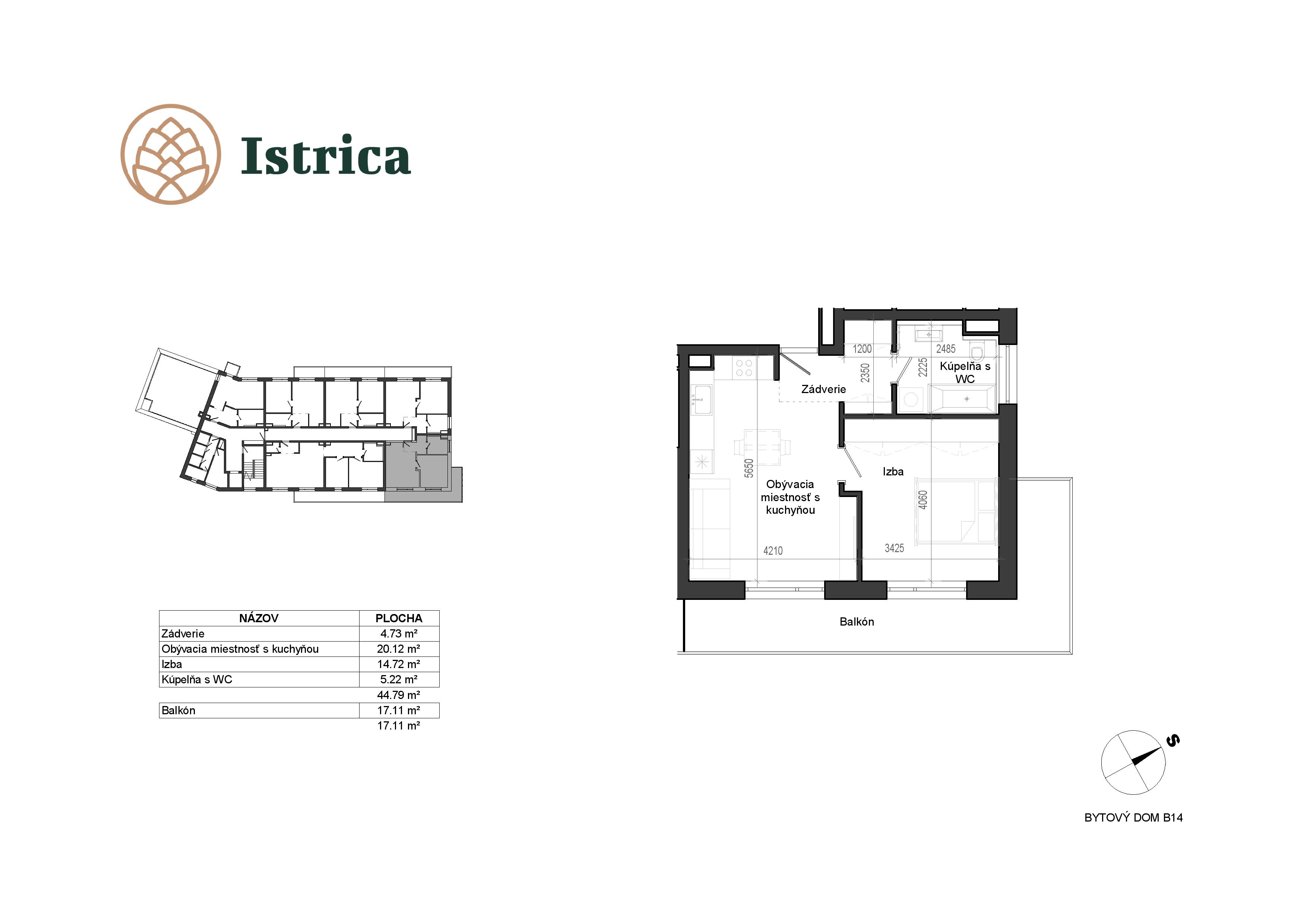 Istrica - B14 – 6E - Pôdorys