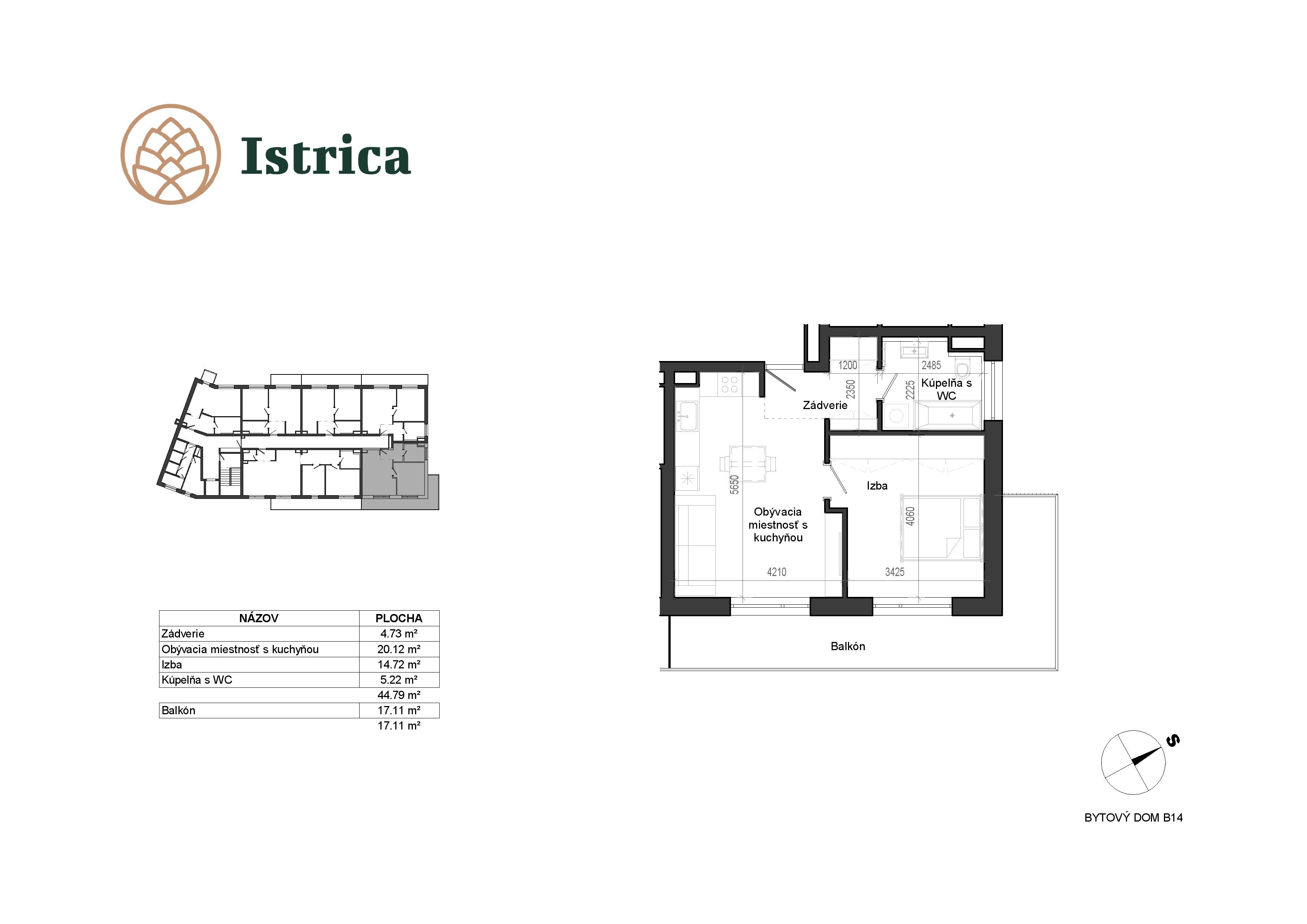 Istrica - B14 – 7E - Pôdorys