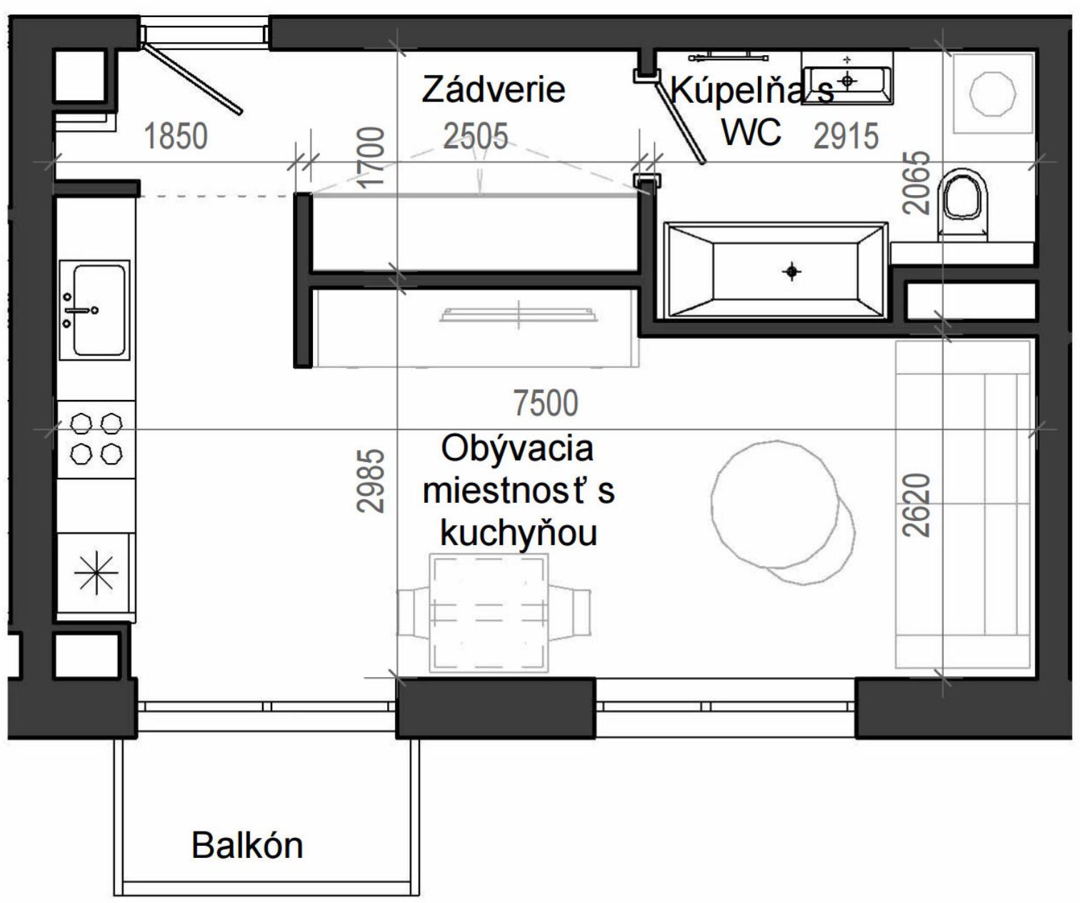 Istrica - B13 – 1A - Pôdorys