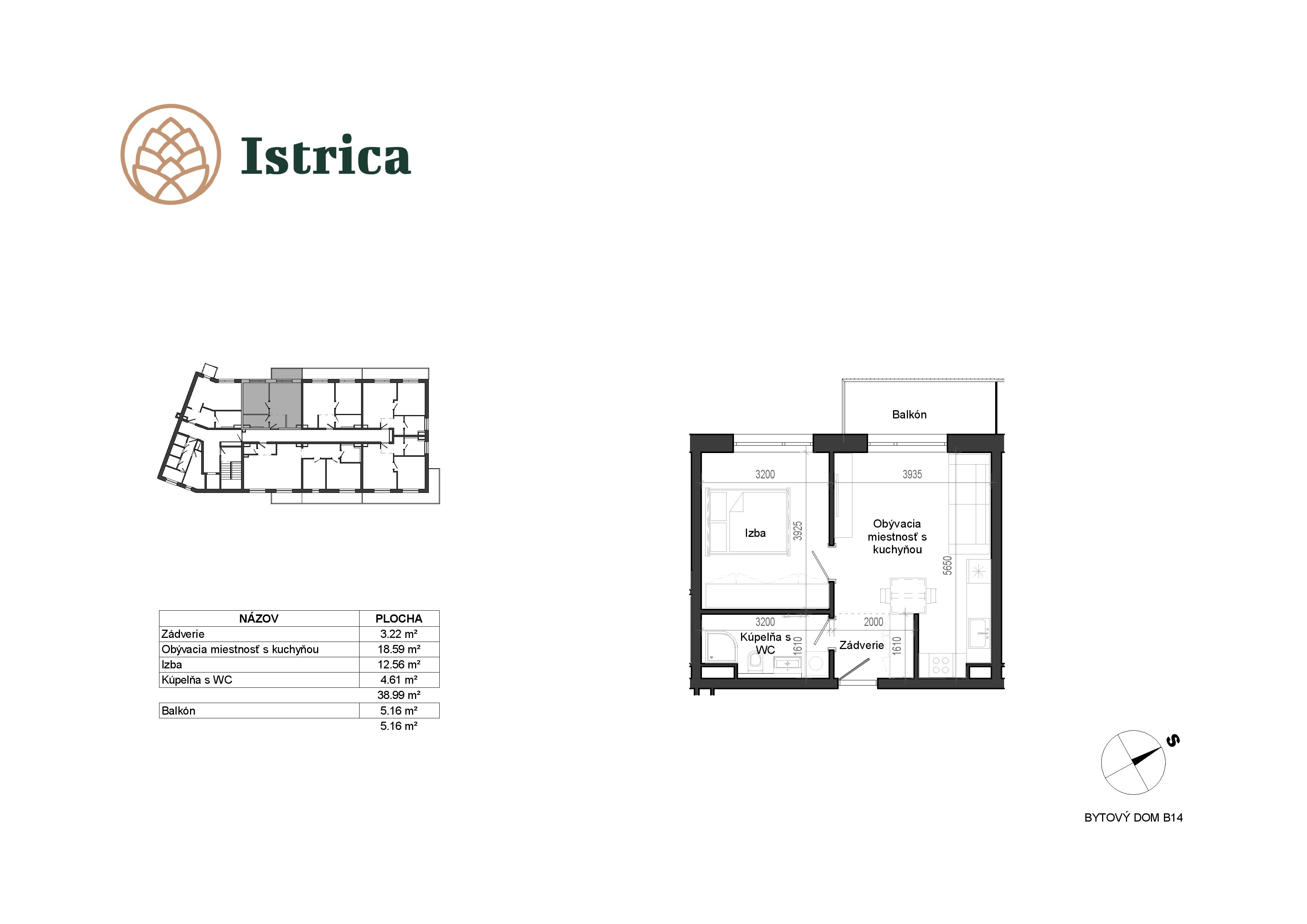 Istrica - B14 – 7B - Pôdorys