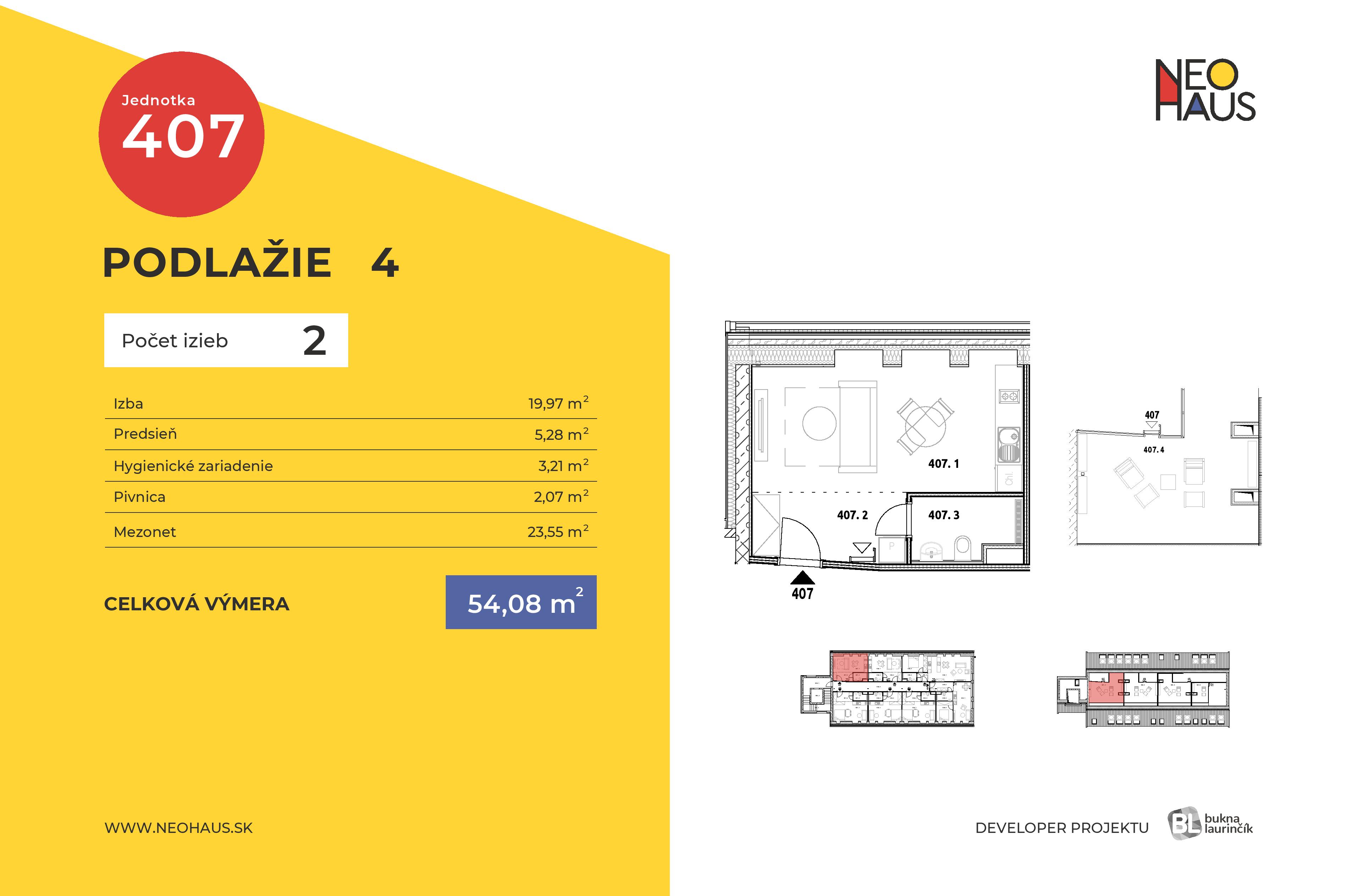 Neohaus - 407 - Pôdorys