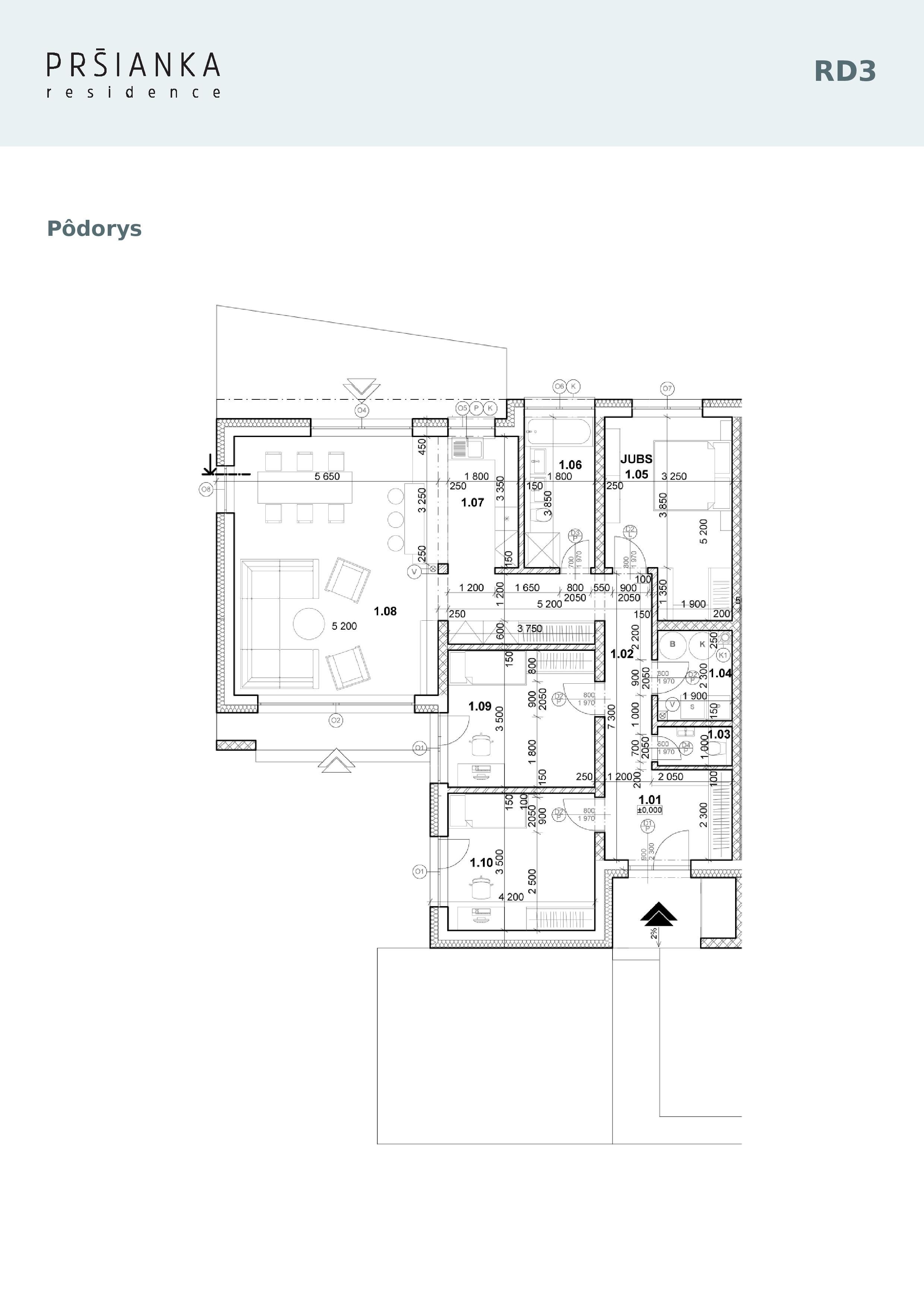 Pršianka Residence - RD3 - Pôdorys