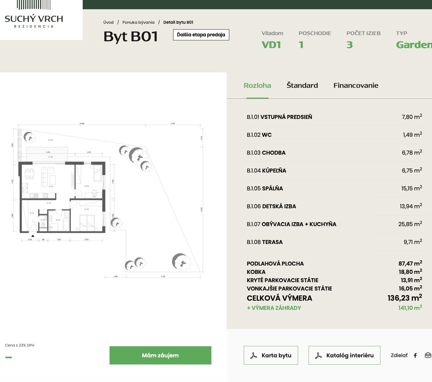 Rezidencia Suchý Vrch - B01 - Pôdorys
