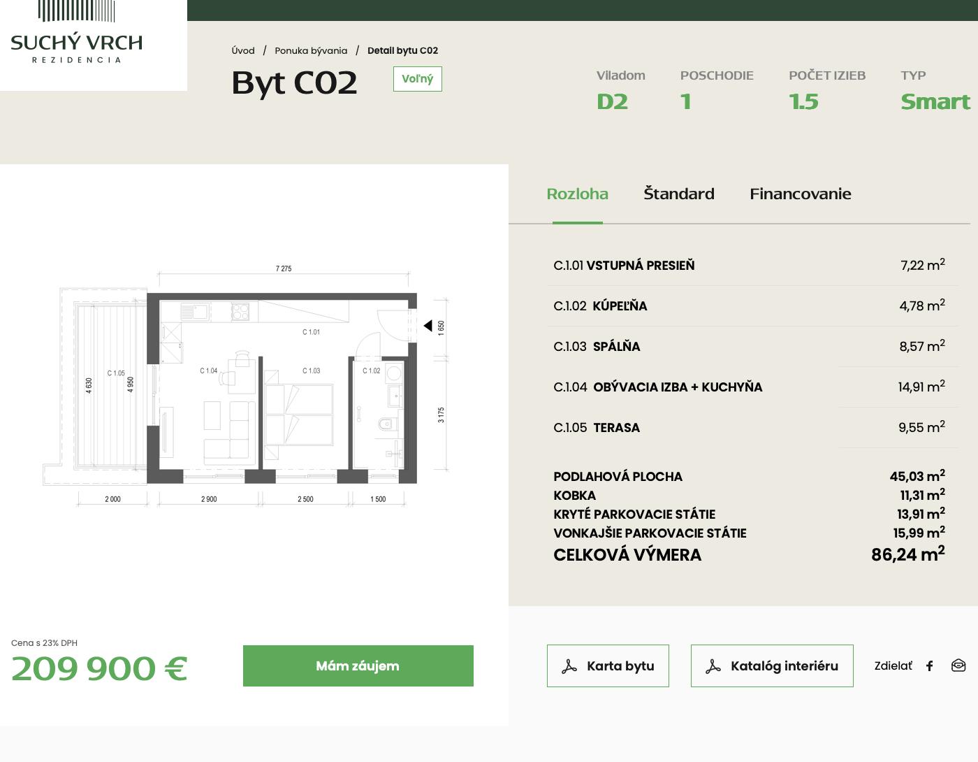 Rezidencia Suchý Vrch - C02 - Pôdorys