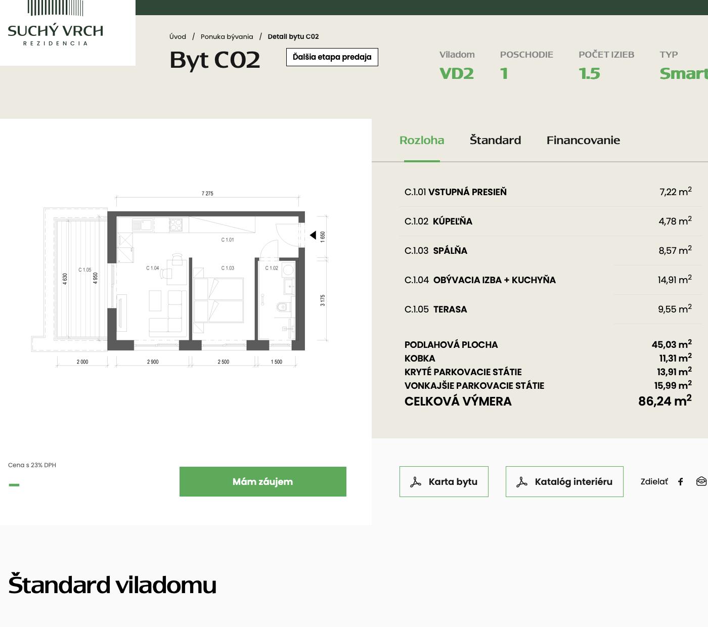 Rezidencia Suchý Vrch - C02 - Pôdorys