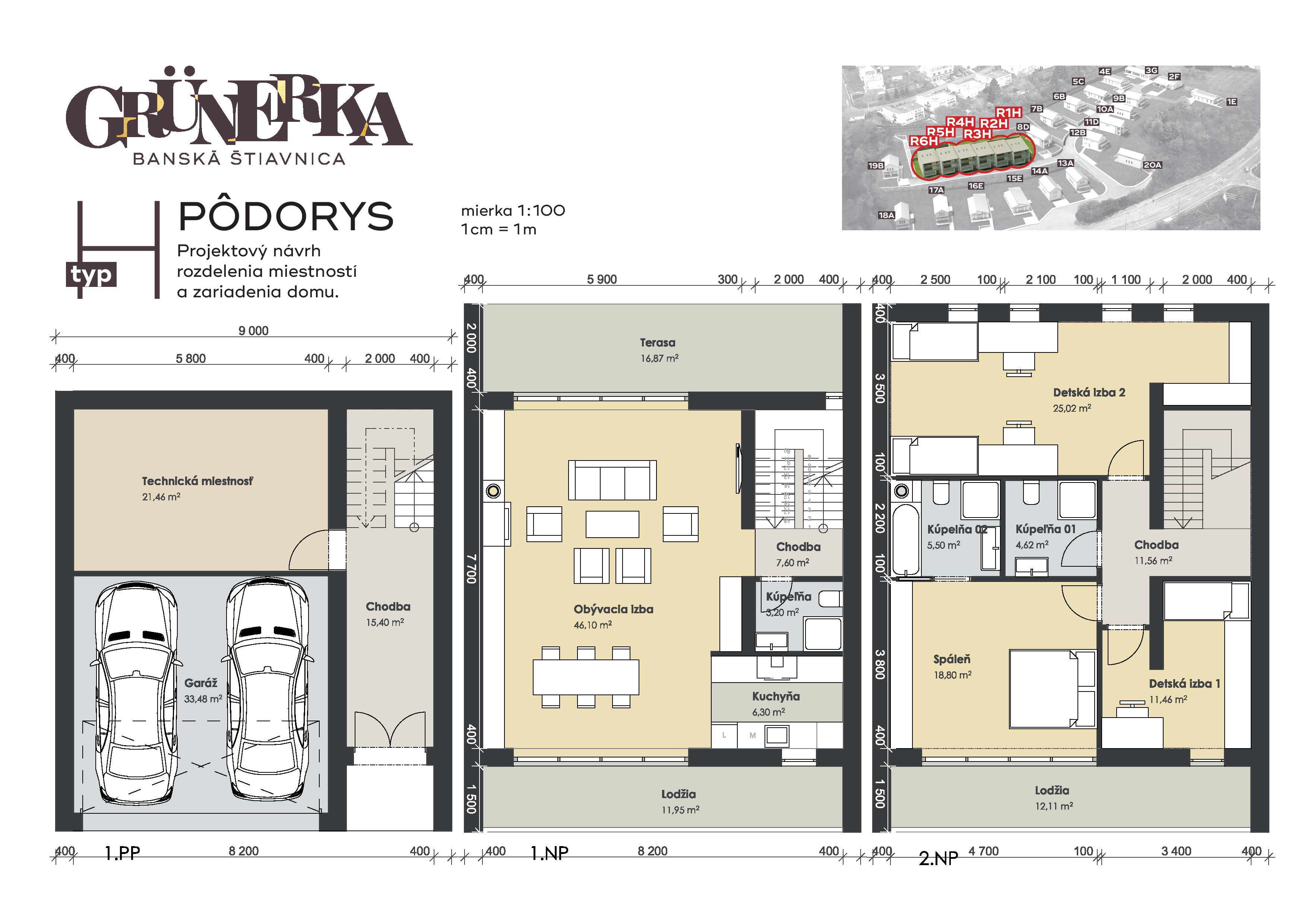 Grünerka - R6H - Pôdorys