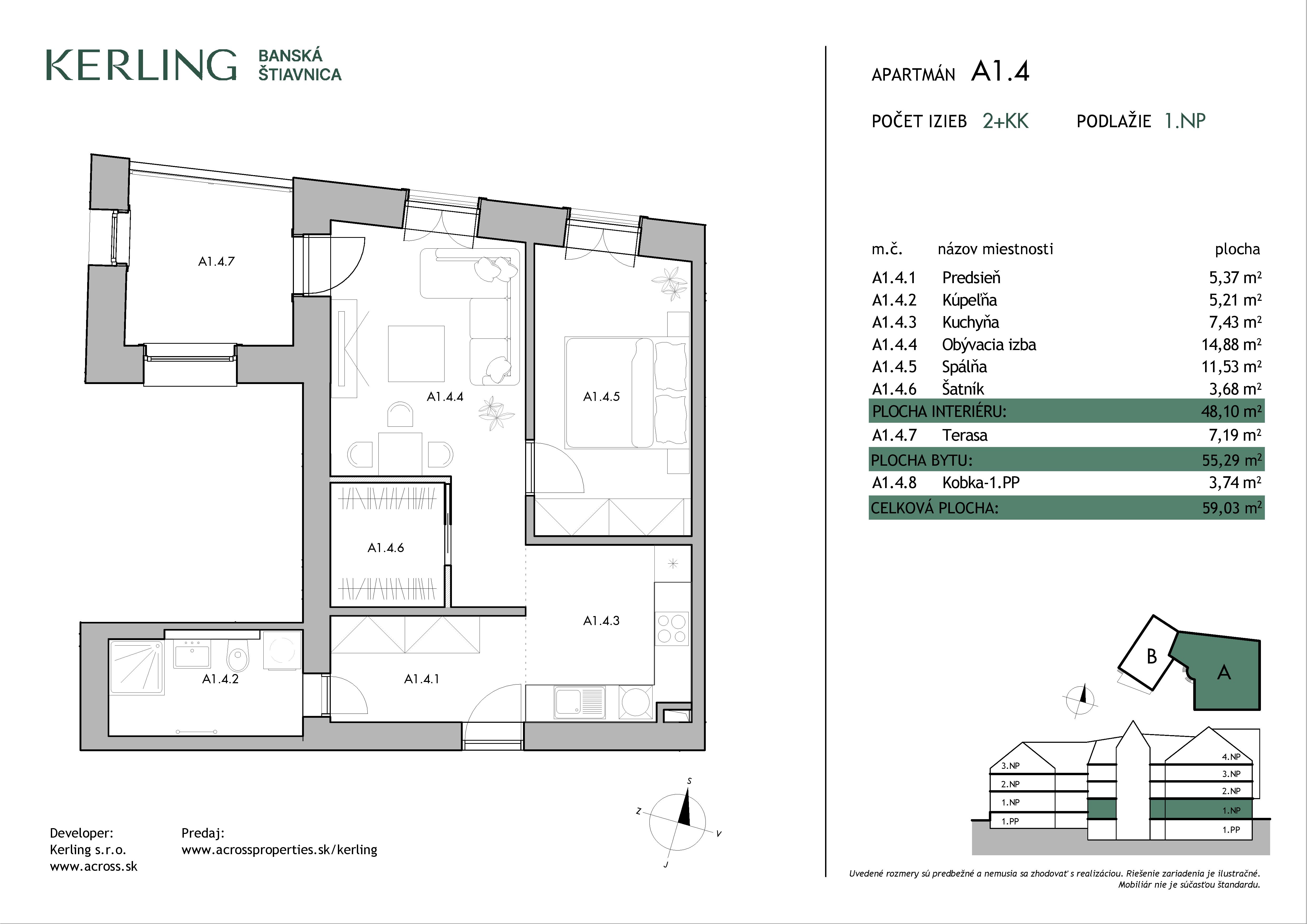 Kerling - A1.4 - Pôdorys