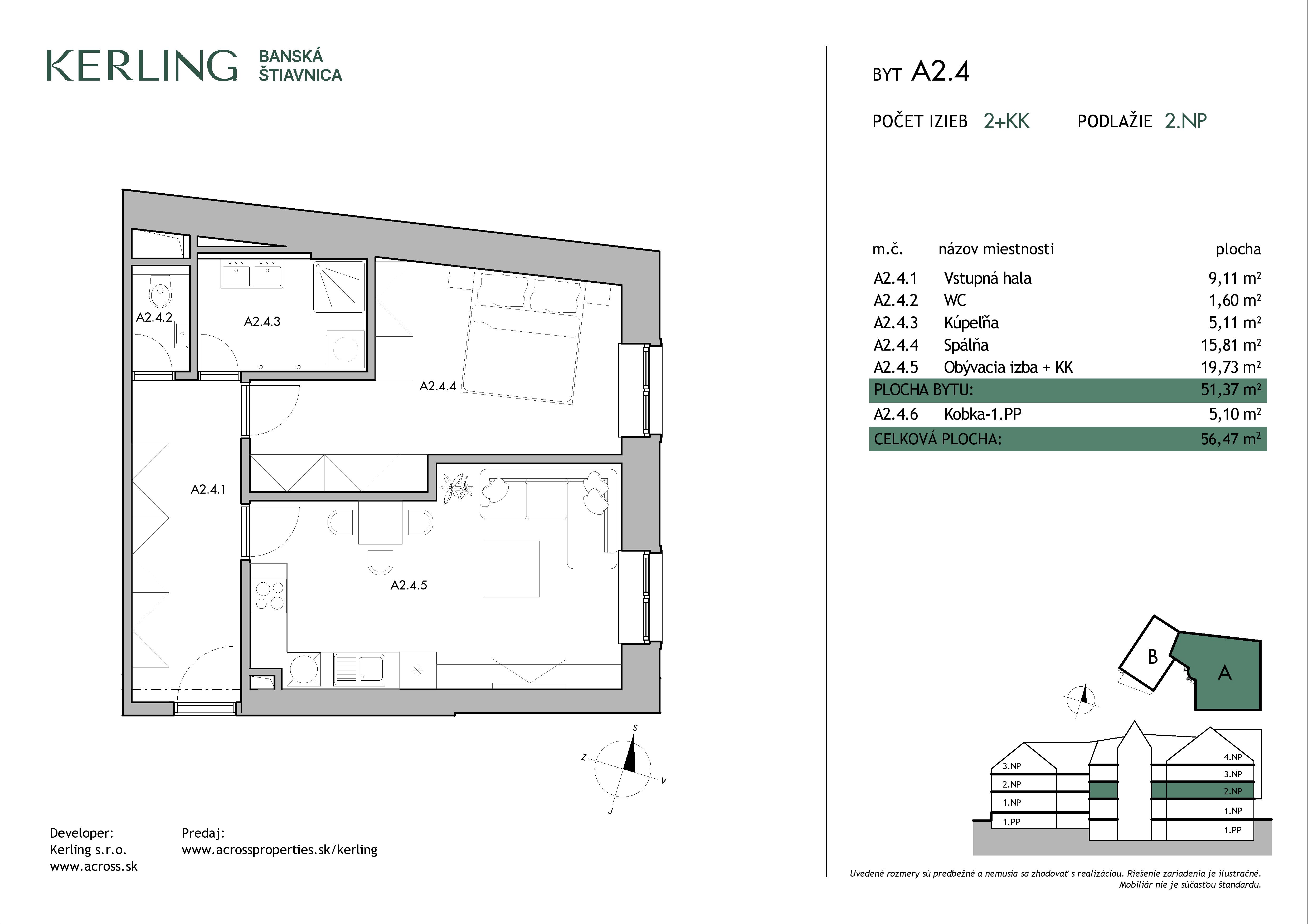 Kerling - A2.4 - Pôdorys