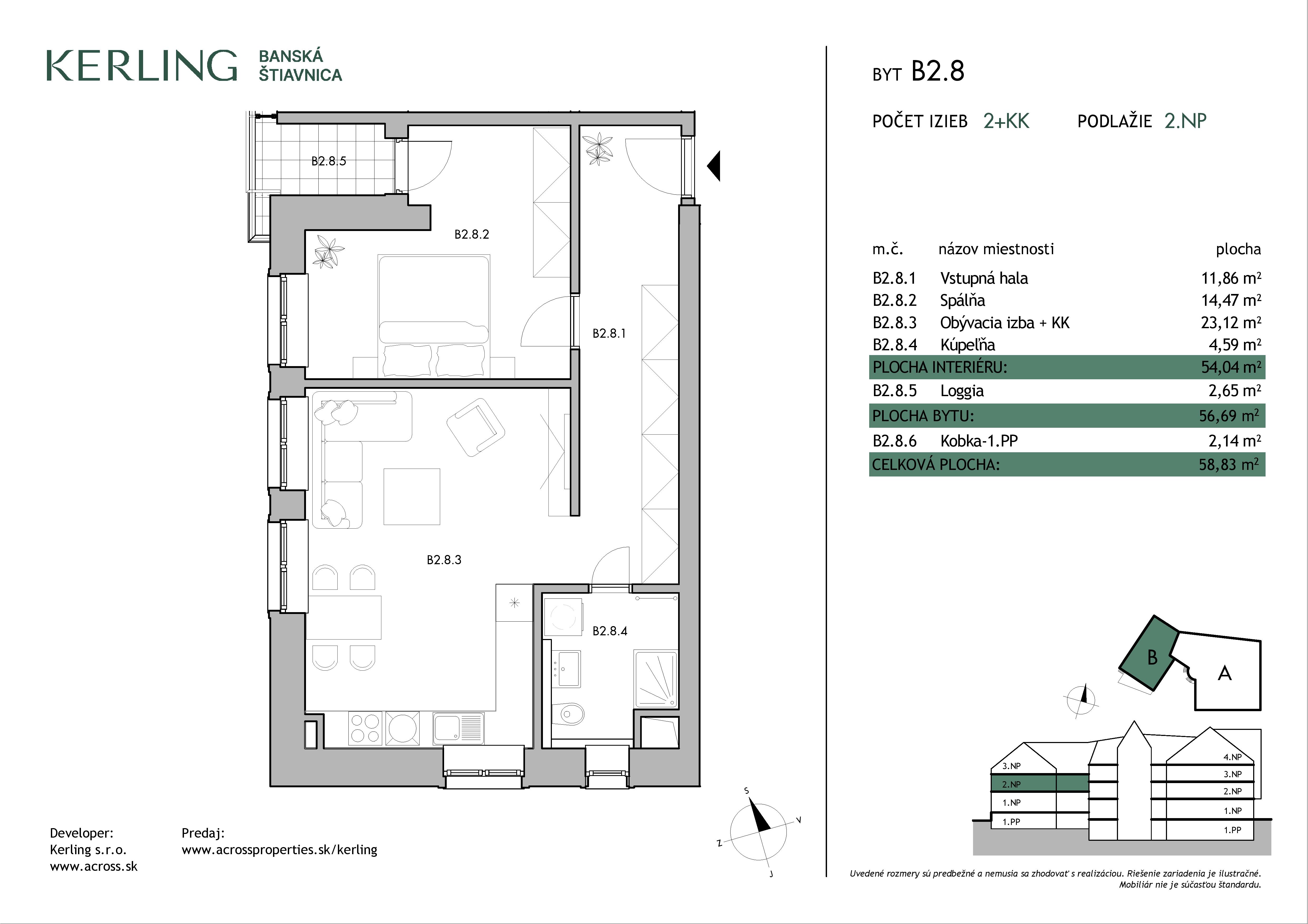 Kerling - B2.8 - Pôdorys