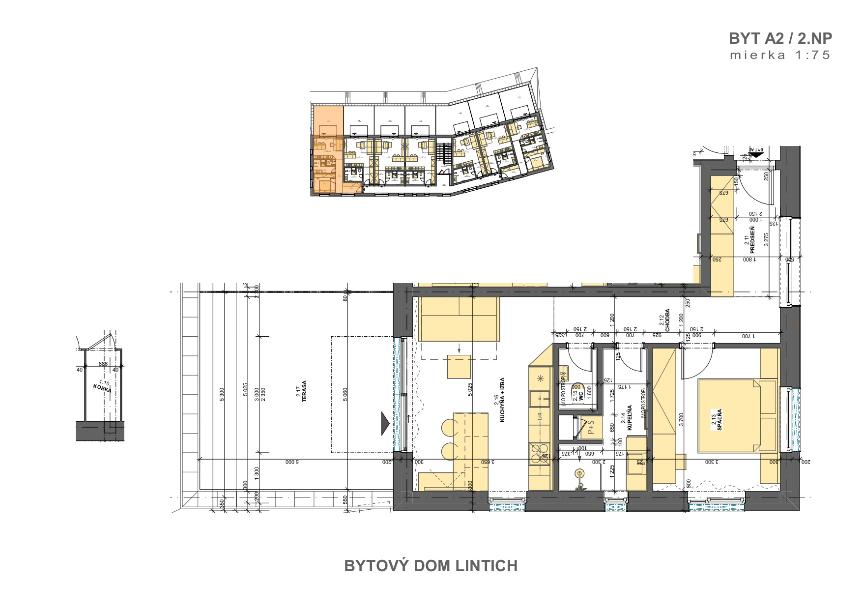 Slnečné Byty Lintich - c.1 (A2) - Pôdorys