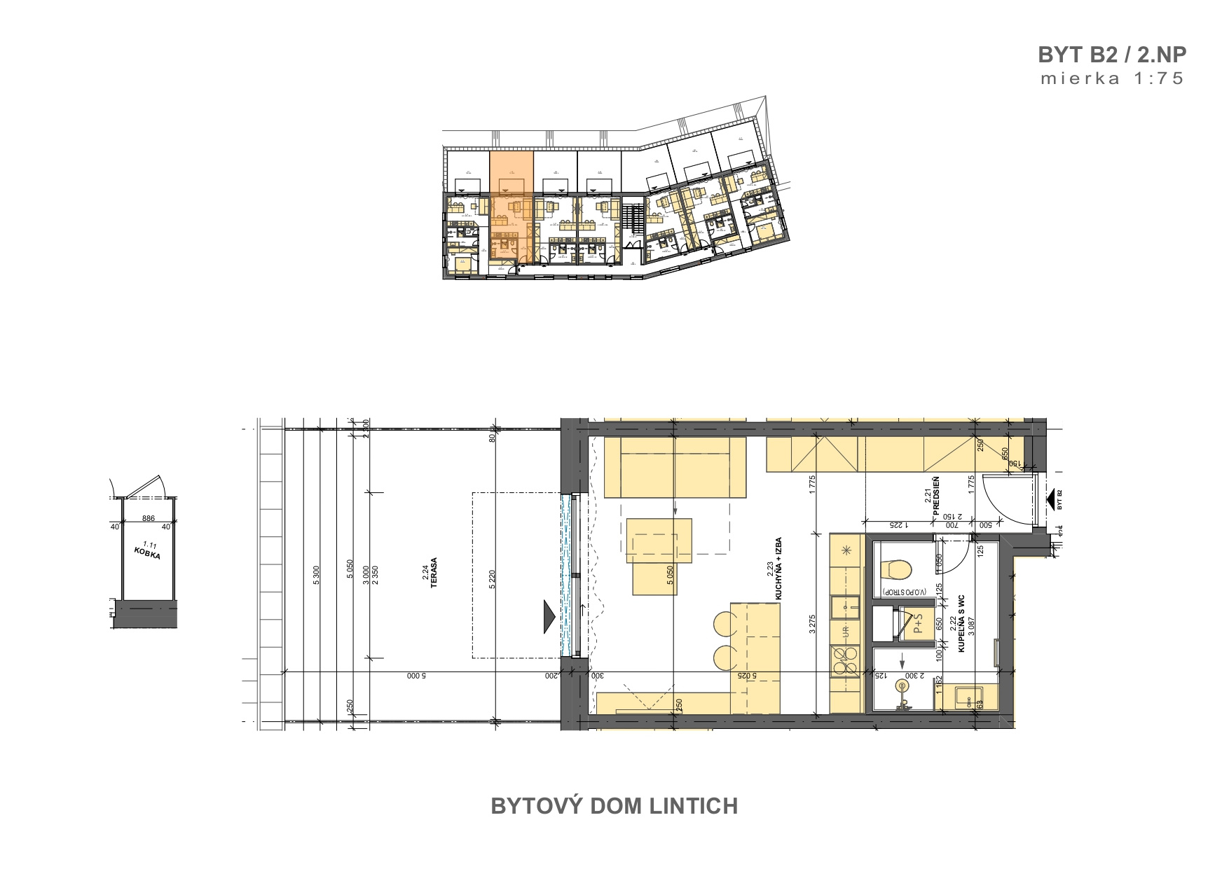 Slnečné Byty Lintich - c.2 (B2) - Pôdorys