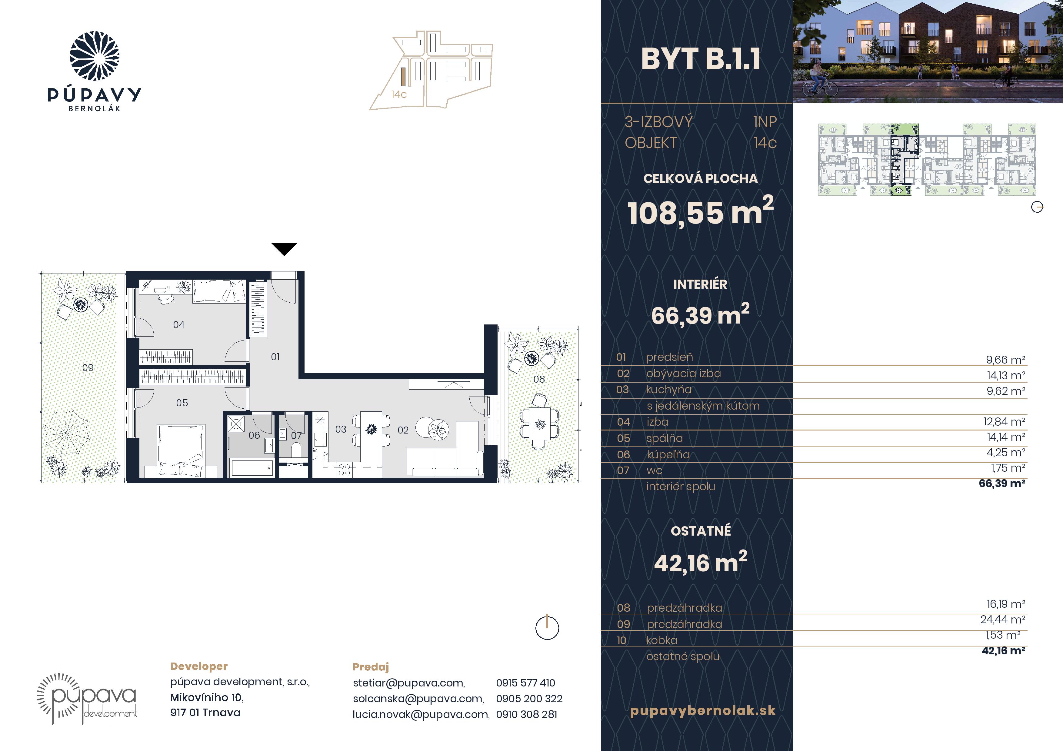 Púpavy Bernolák - 14-B1.1 - Pôdorys