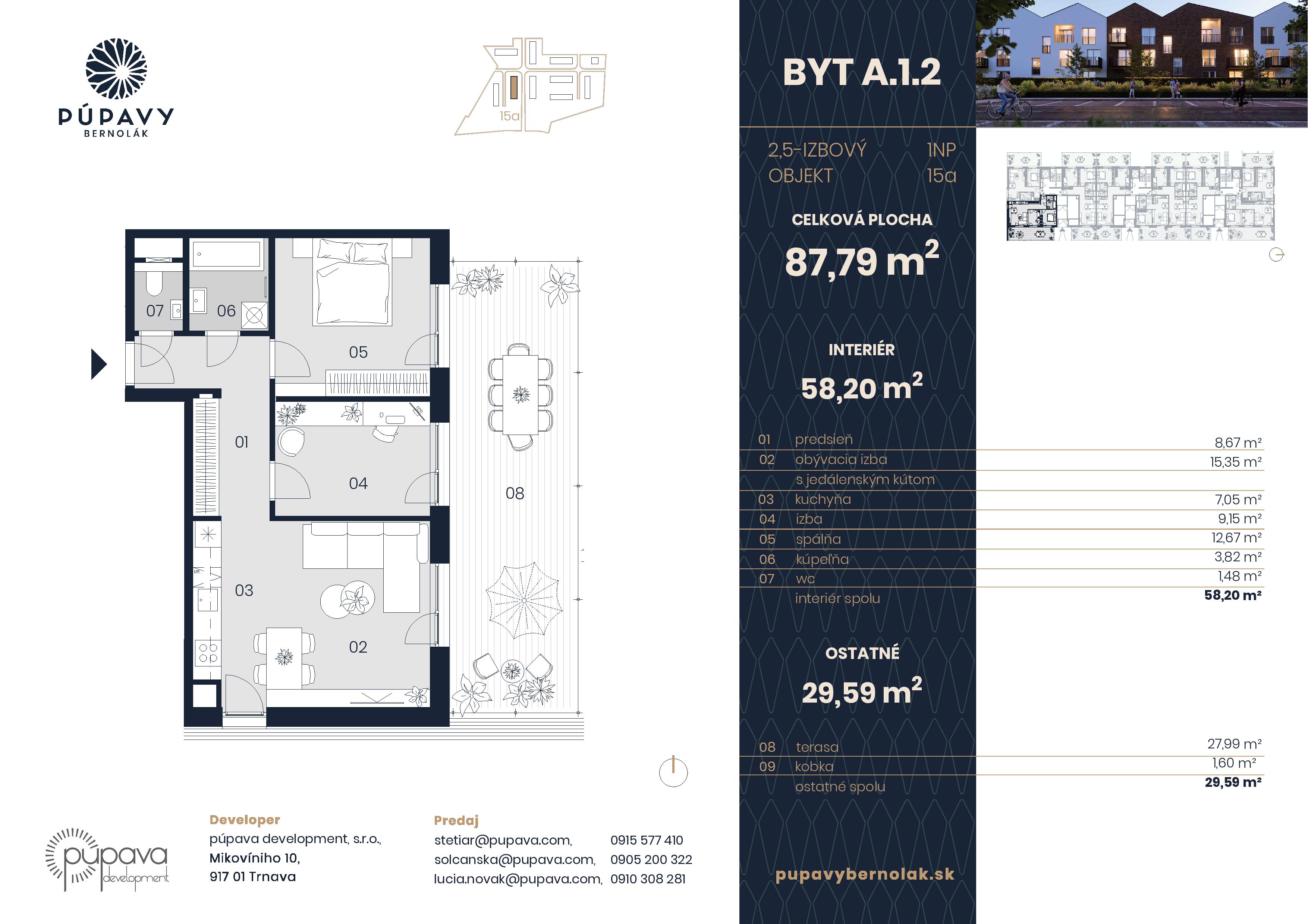 Púpavy Bernolák - 15-A1.2 - Pôdorys