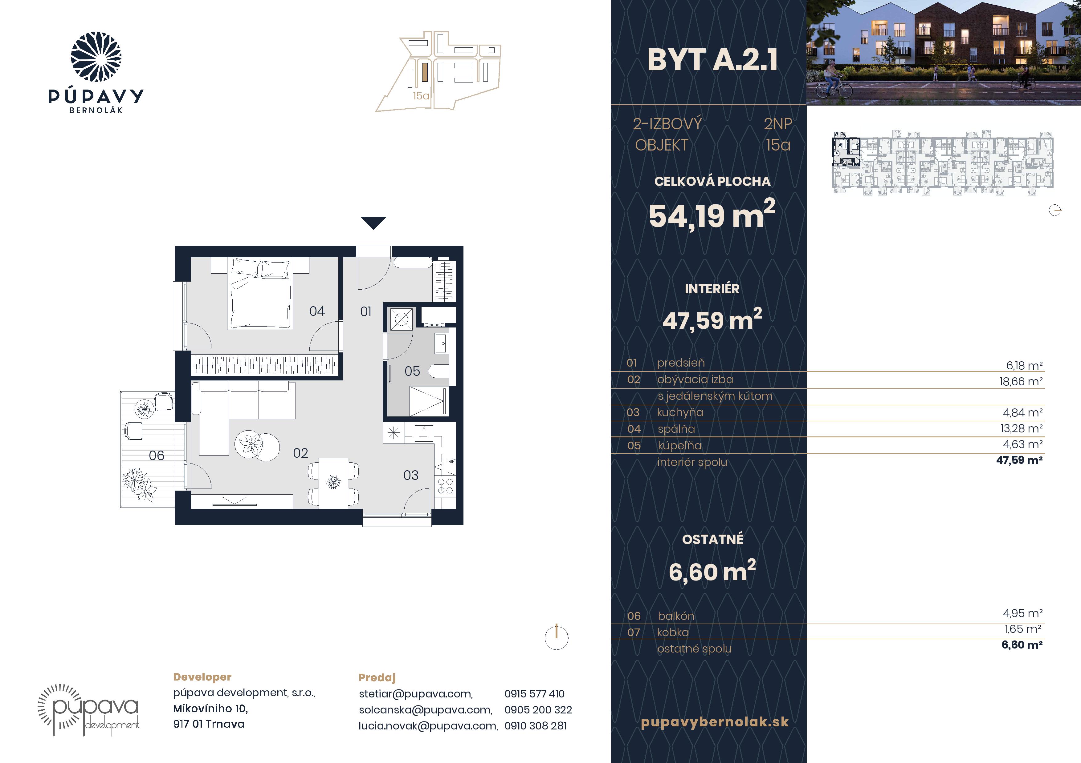 Púpavy Bernolák - 15-A2.1 - Pôdorys