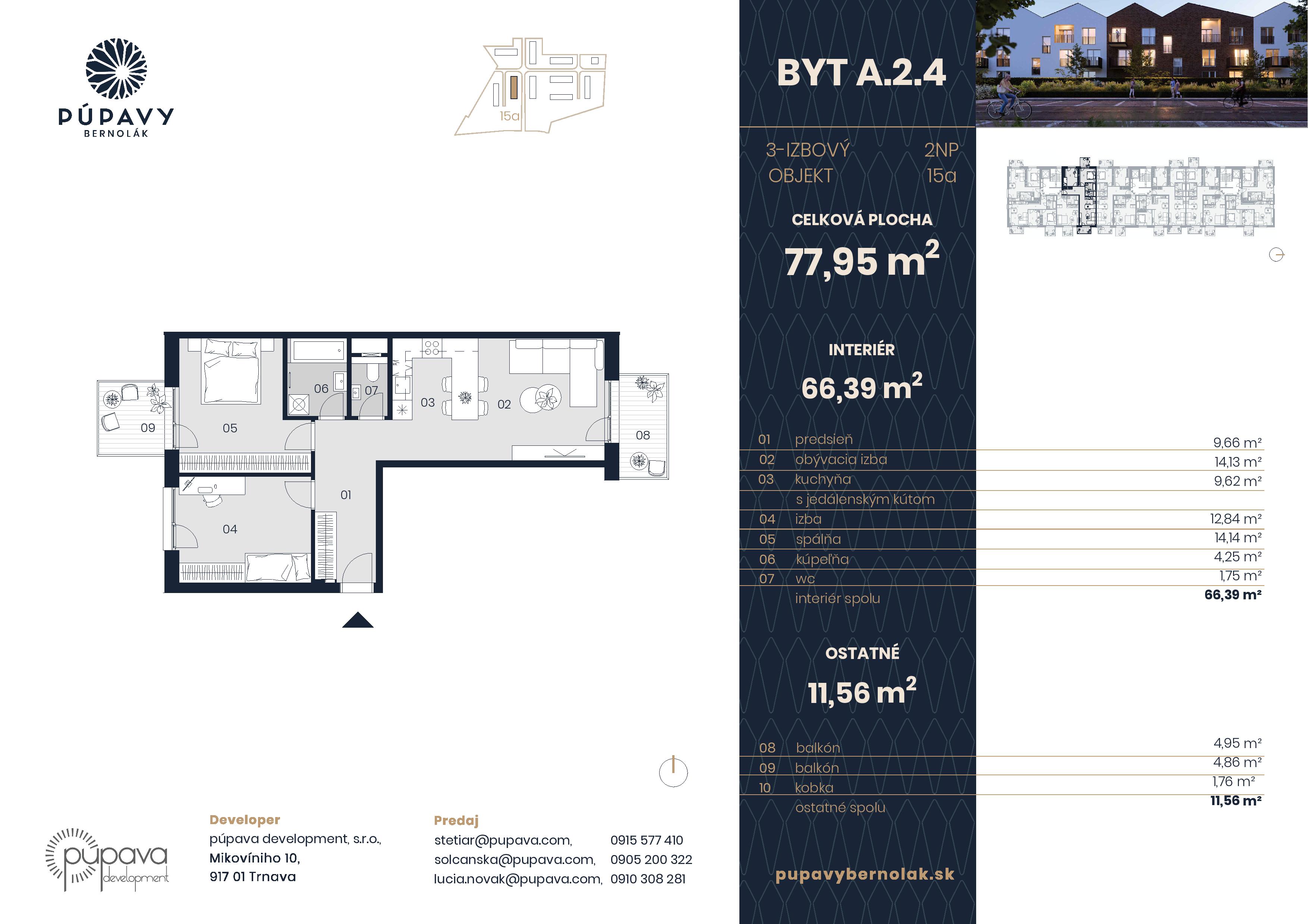 Púpavy Bernolák - 15-A2.4 - Pôdorys