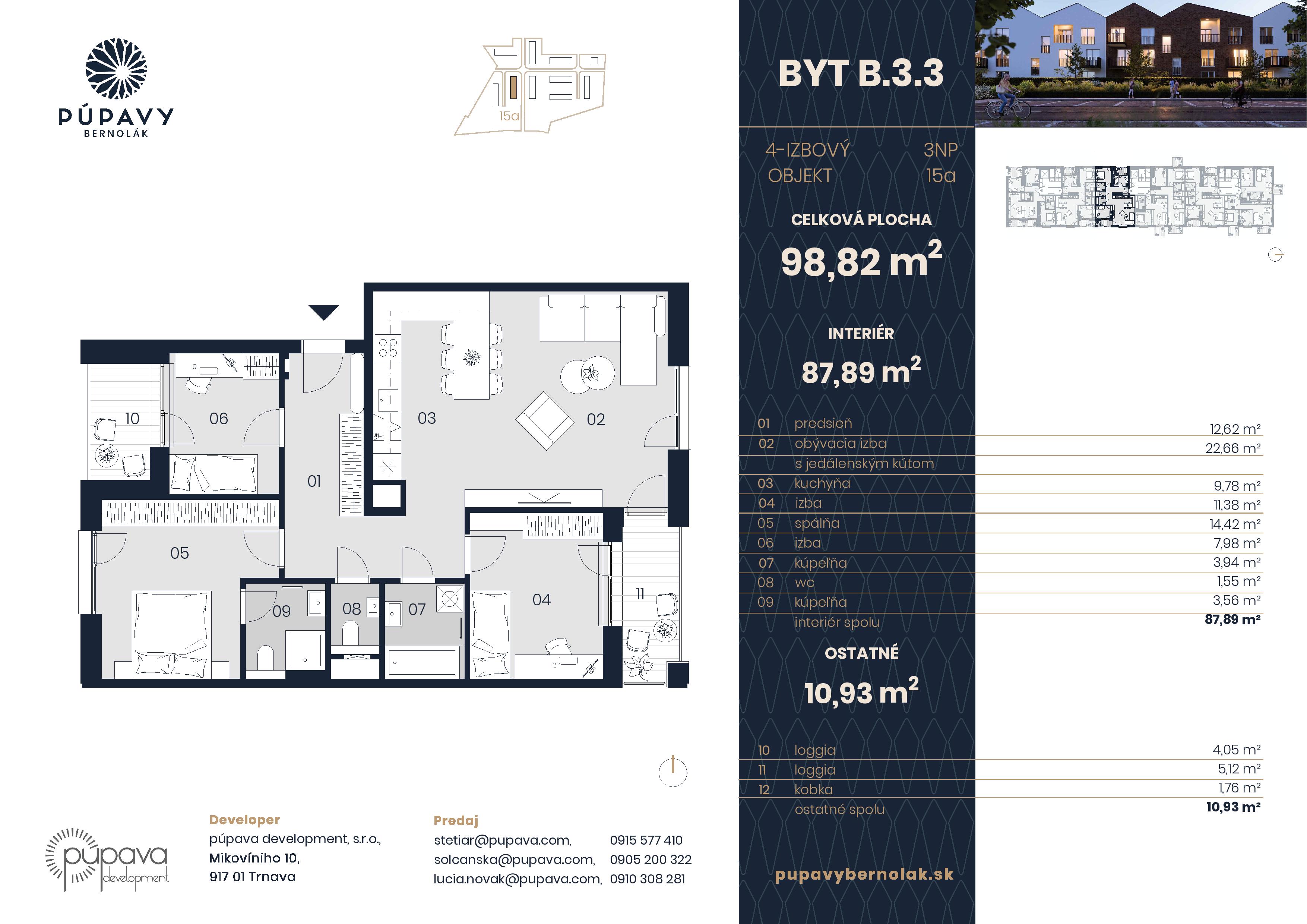 Púpavy Bernolák - 15-B3.3 - Pôdorys