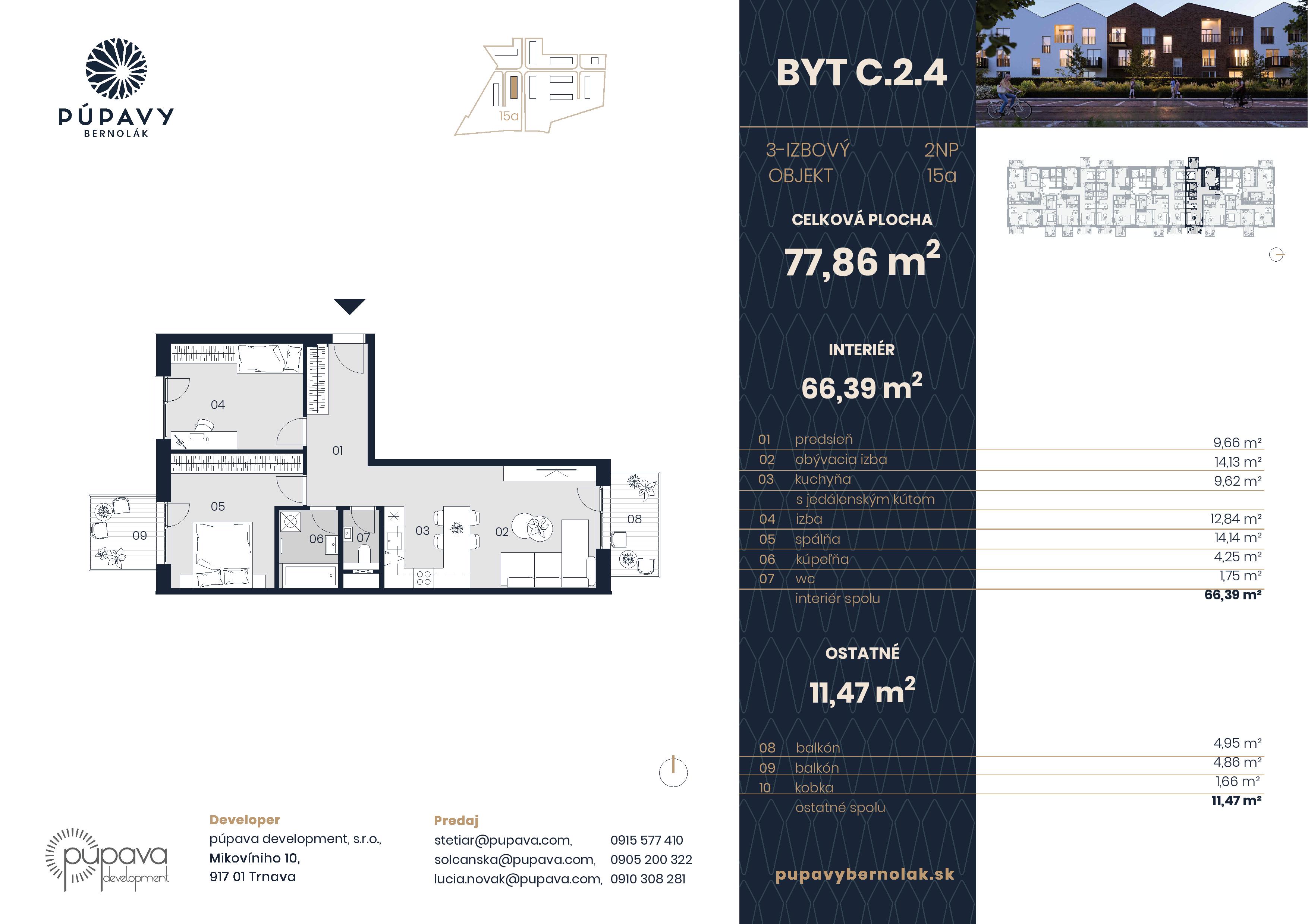 Púpavy Bernolák - 15-C2.4 - Pôdorys