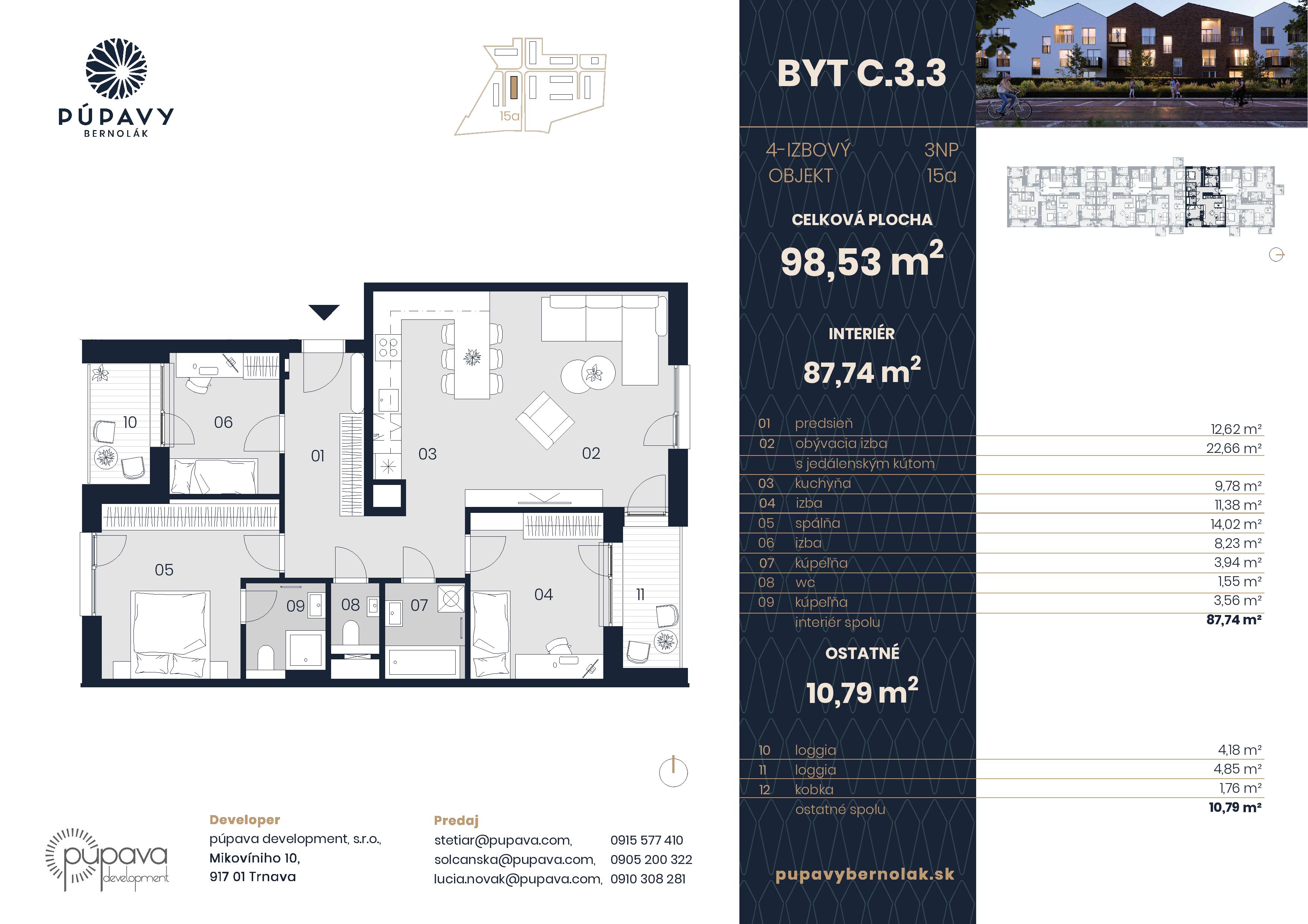Púpavy Bernolák - 15-C3.3 - Pôdorys