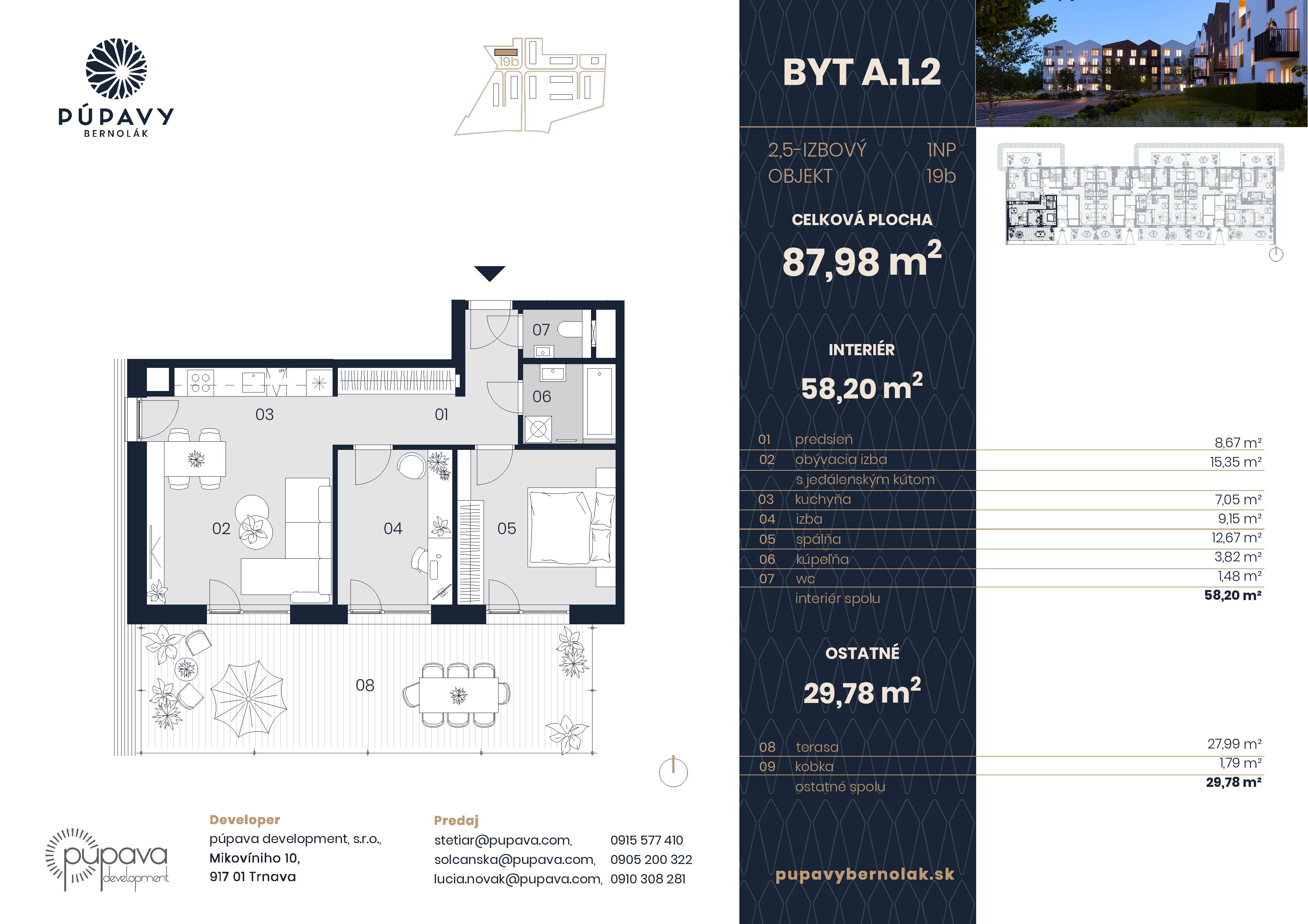 Púpavy Bernolák - 19-A1.2 - Pôdorys