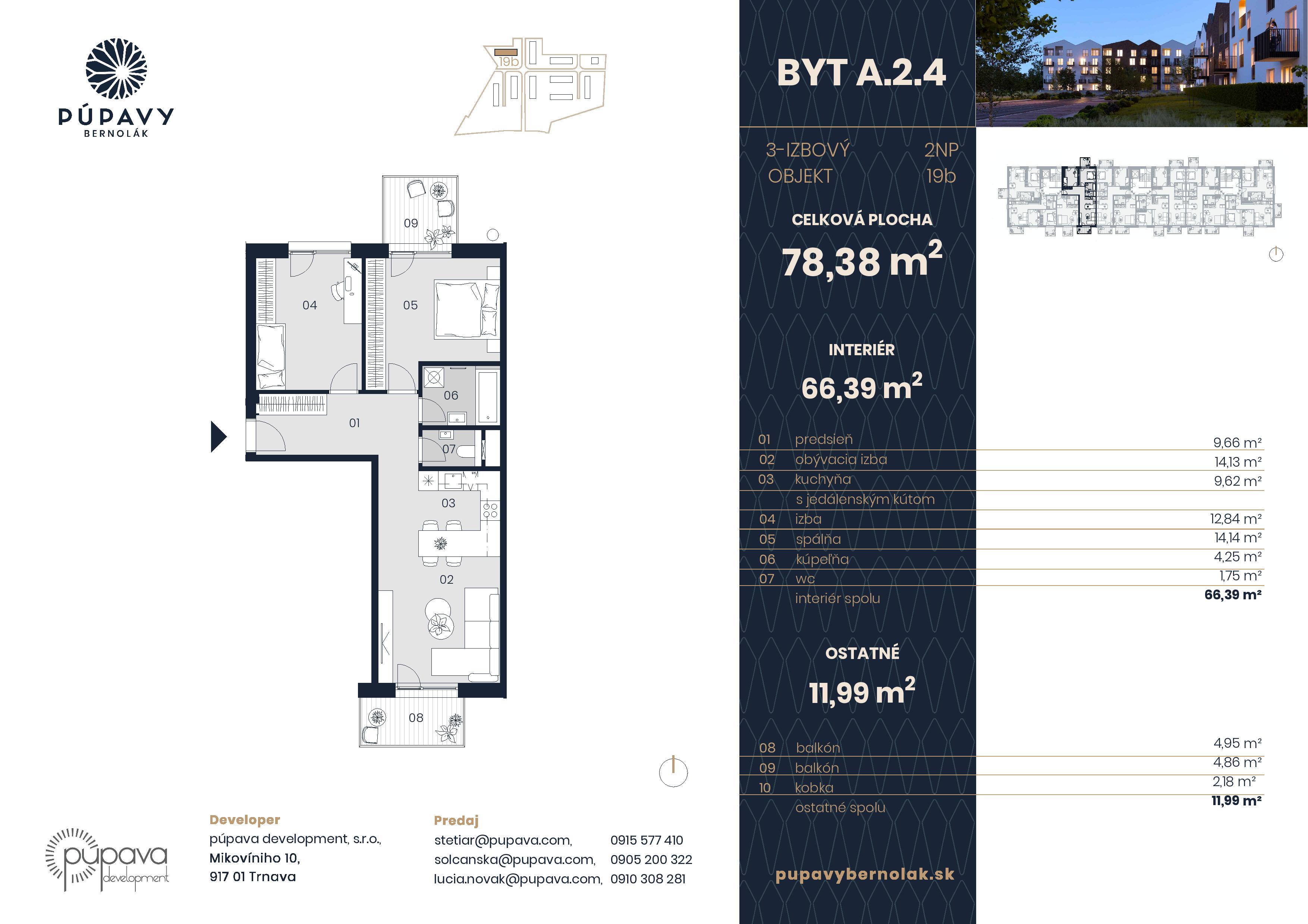 Púpavy Bernolák - 19-A2.4 - Pôdorys