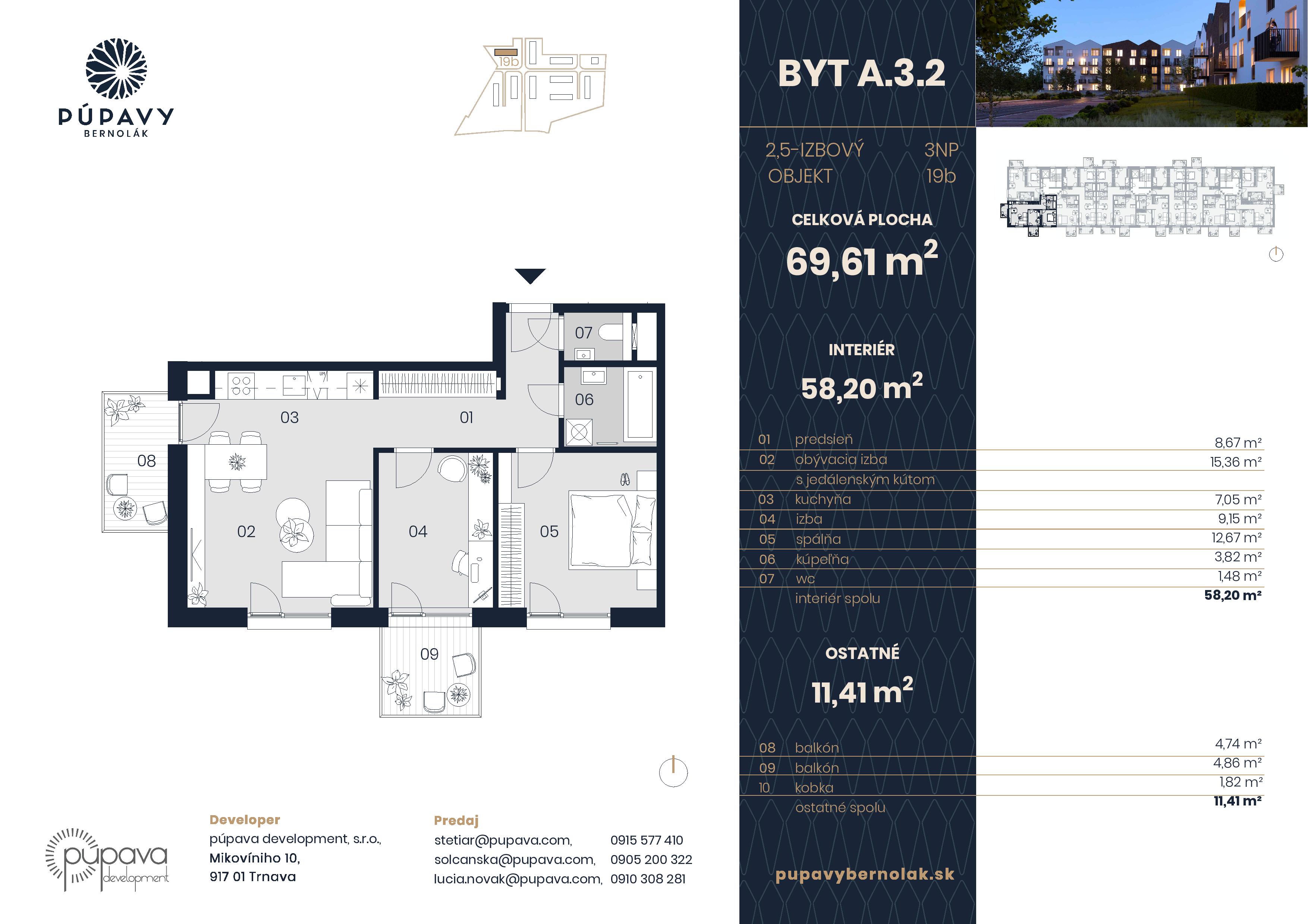 Púpavy Bernolák - 19-A3.2 - Pôdorys