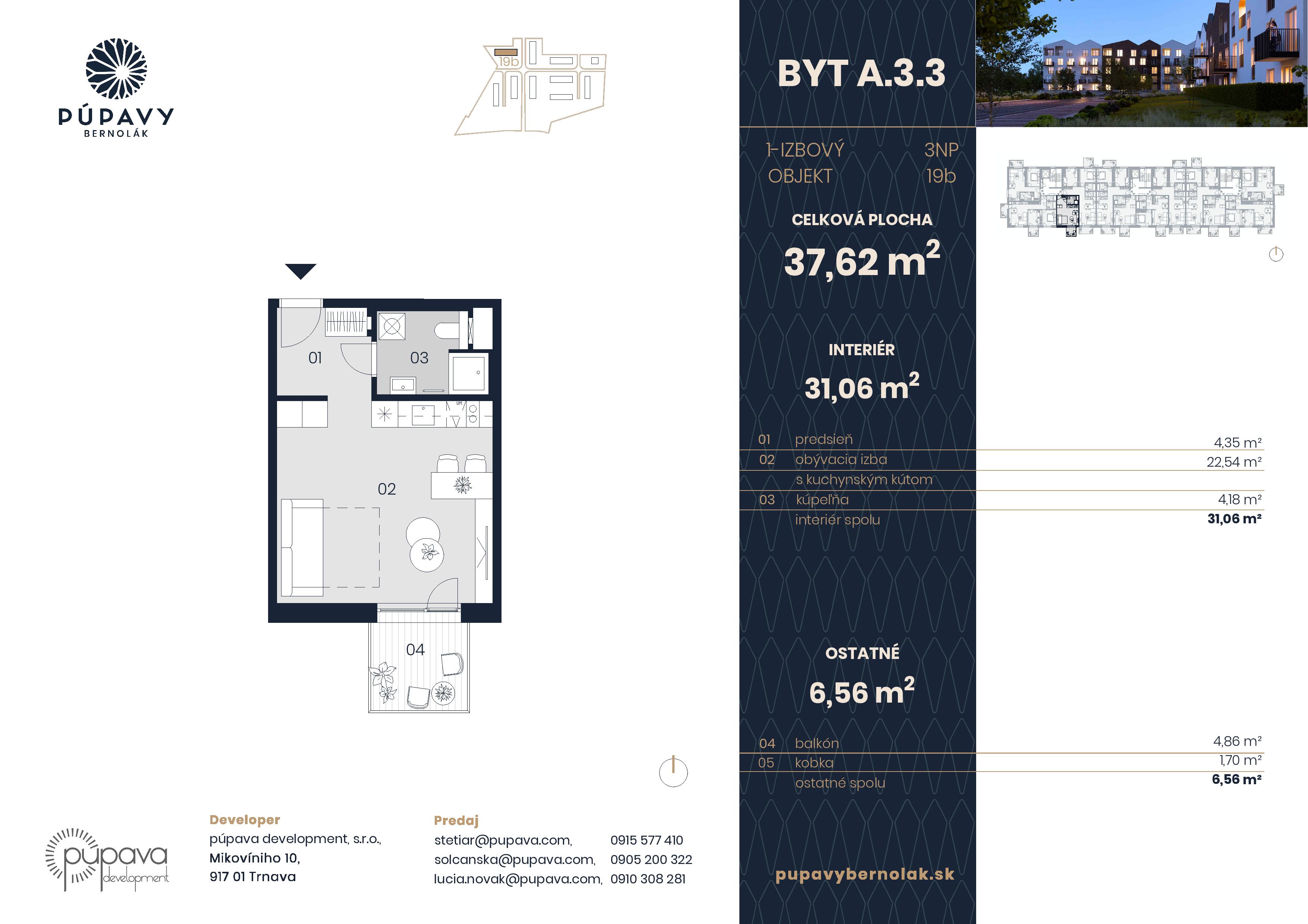 Púpavy Bernolák - 19-A3.3 - Pôdorys