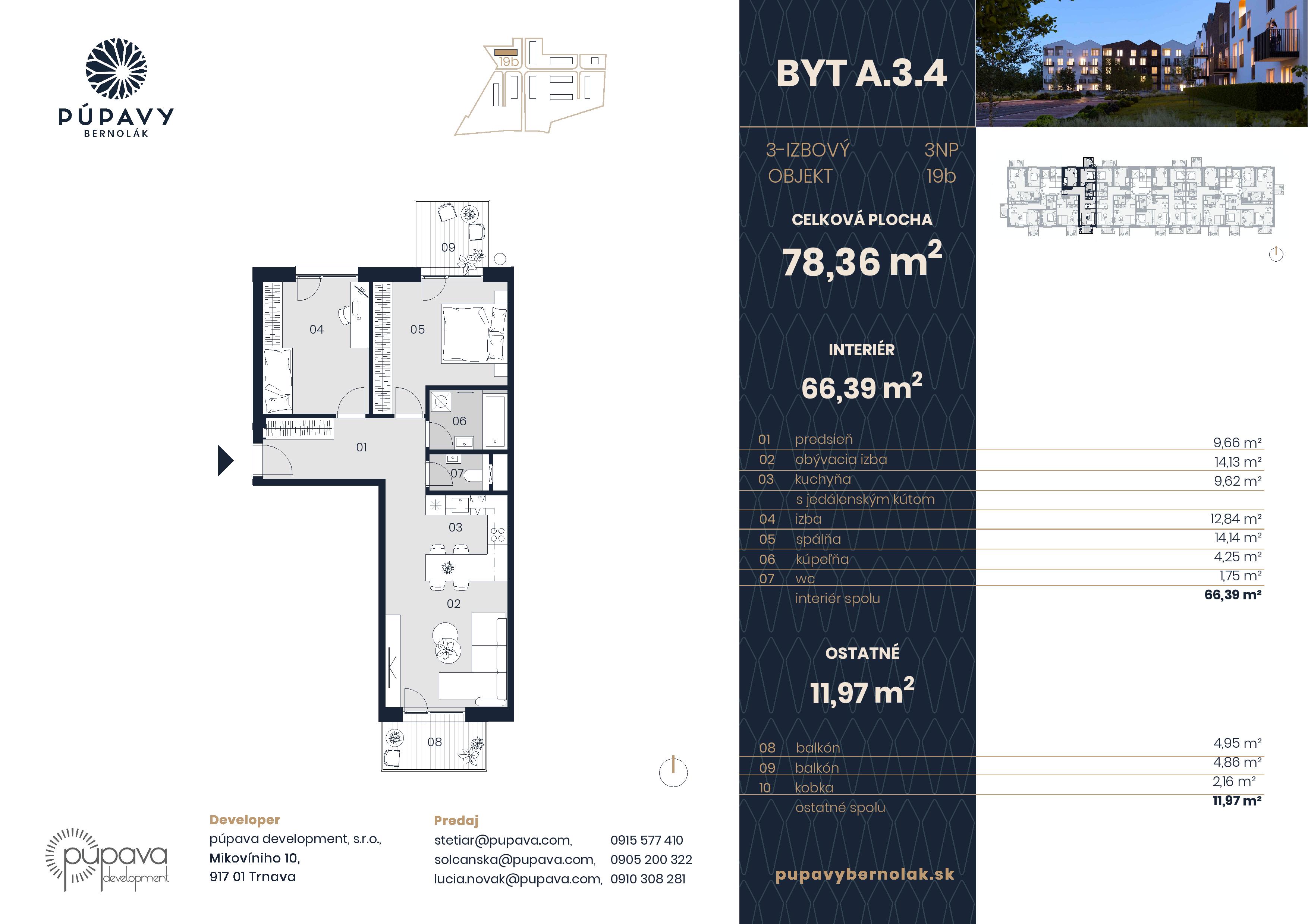 Púpavy Bernolák - 19-A3.4 - Pôdorys