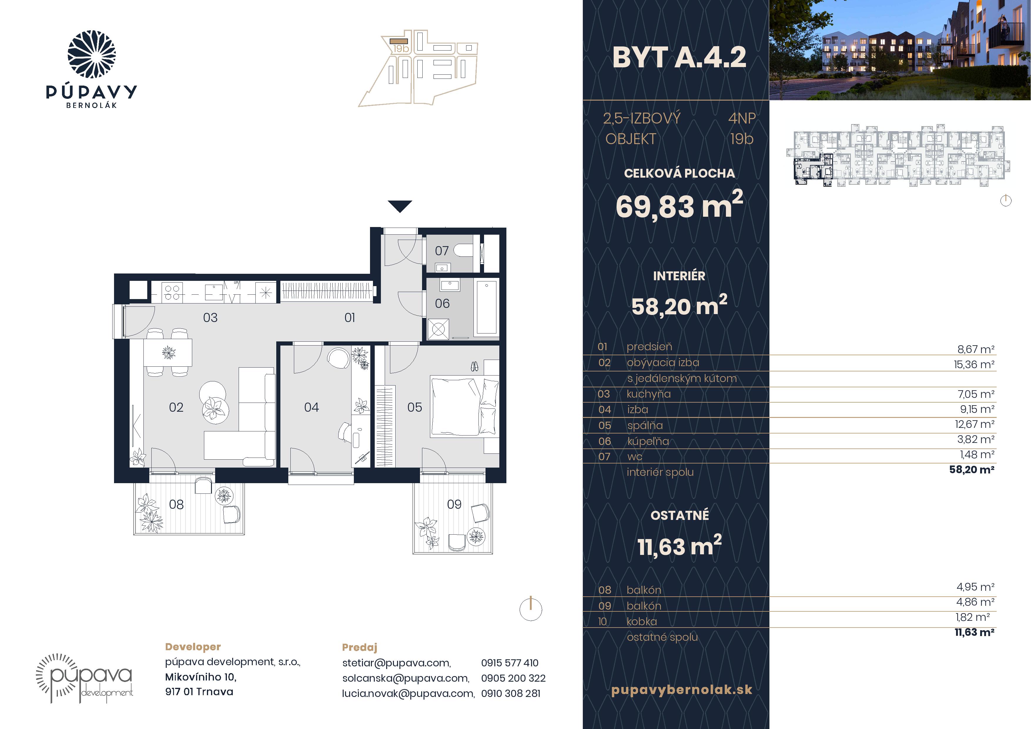 Púpavy Bernolák - 19-A4.2 - Pôdorys