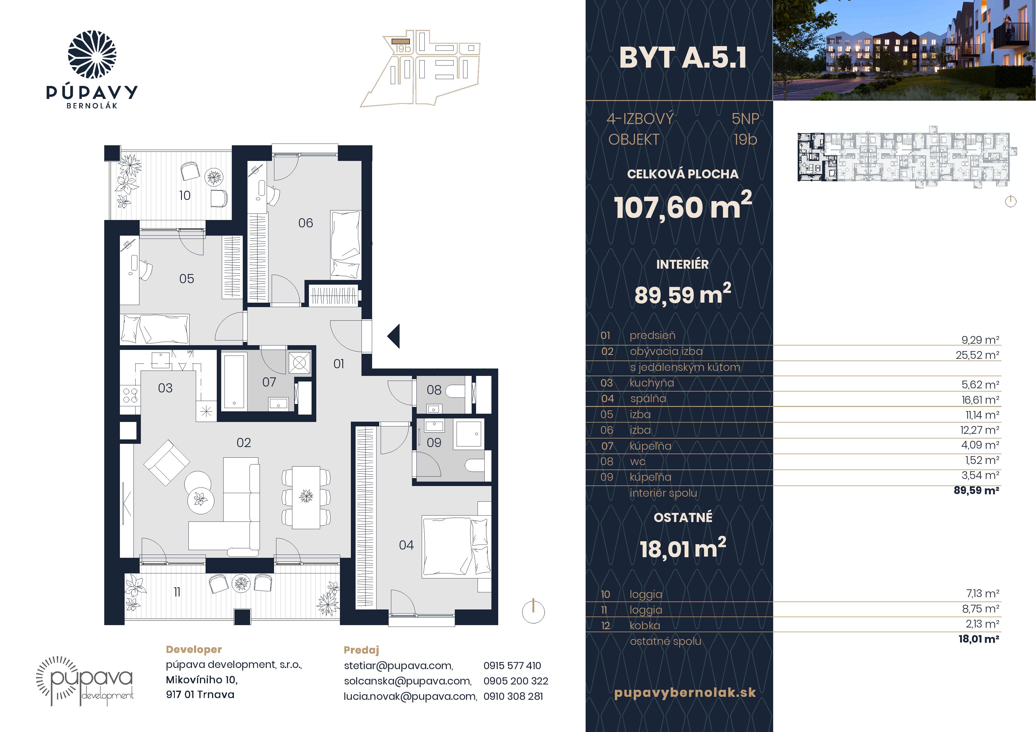 Púpavy Bernolák - 19-A5.1 - Pôdorys