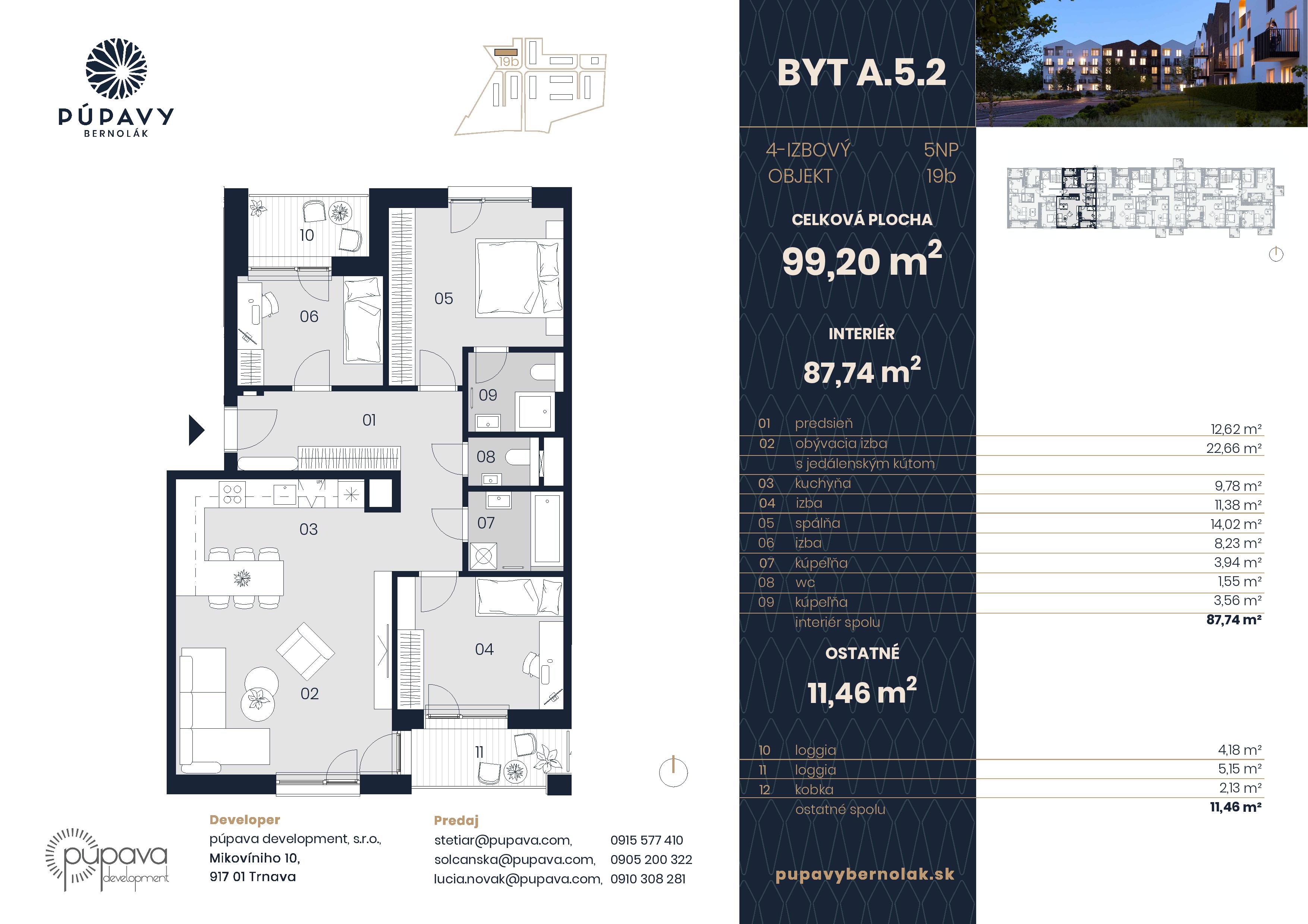 Púpavy Bernolák - 19-A5.2 - Pôdorys