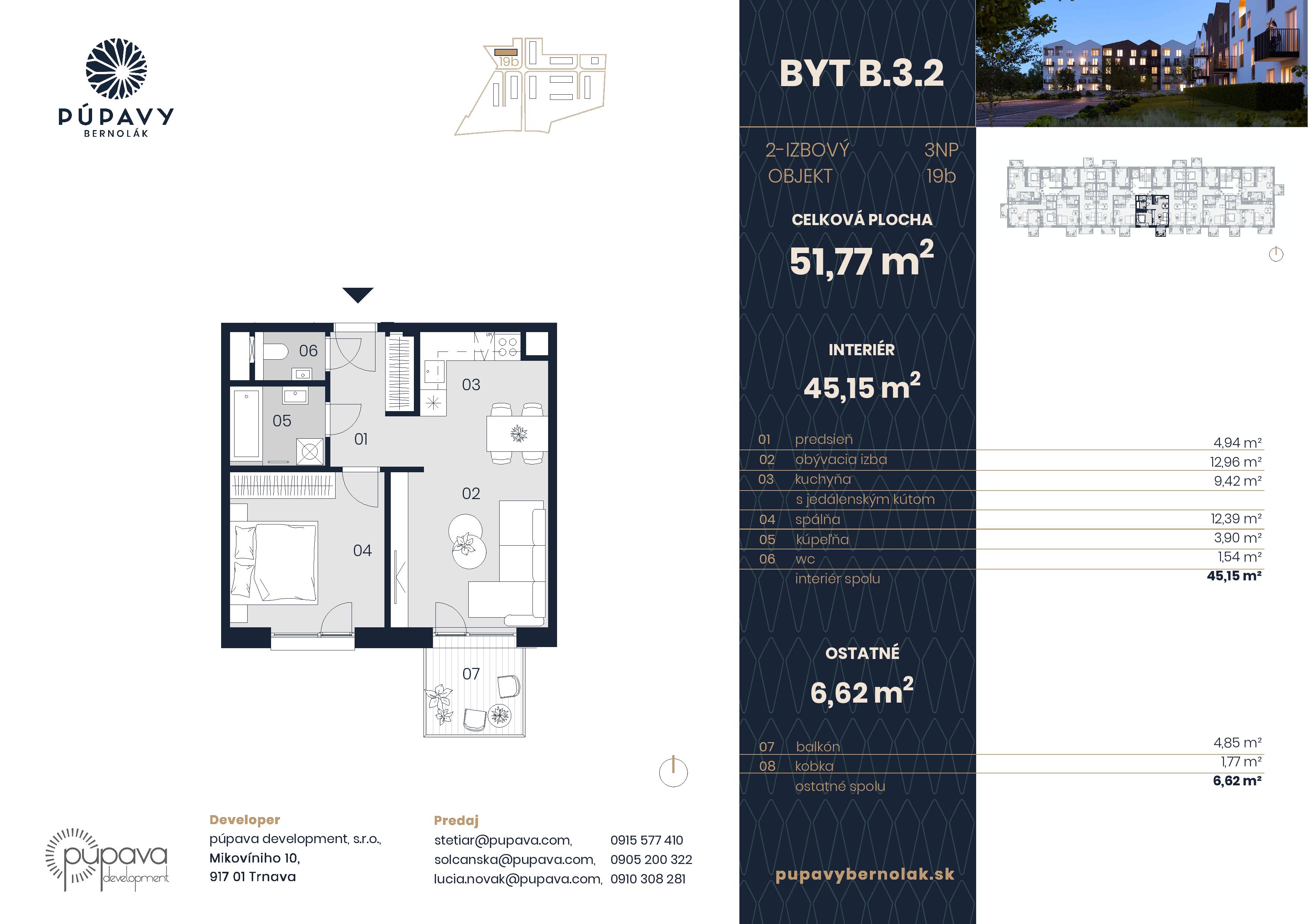 Púpavy Bernolák - 19-B3.2 - Pôdorys