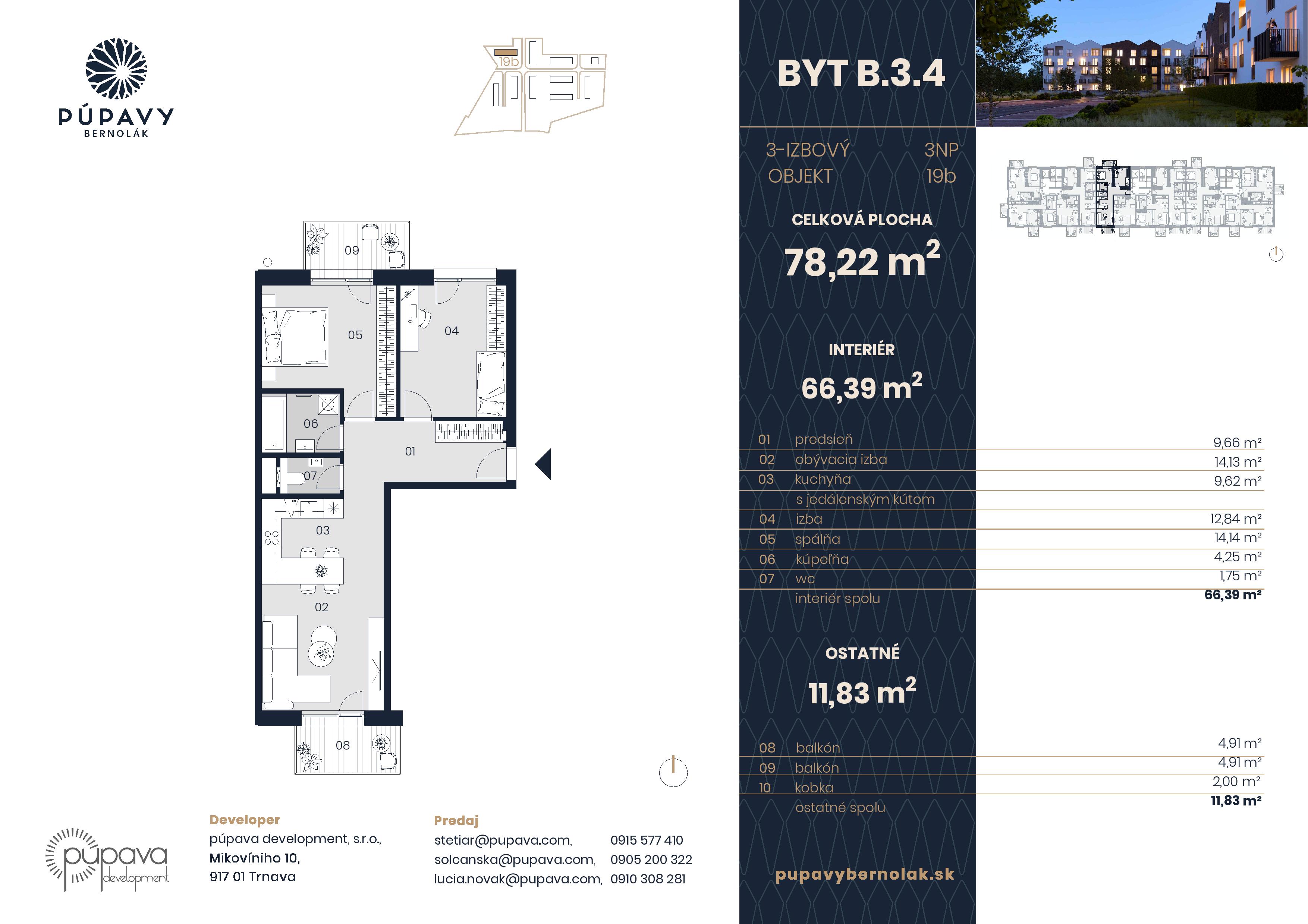 Púpavy Bernolák - 19-B3.4 - Pôdorys