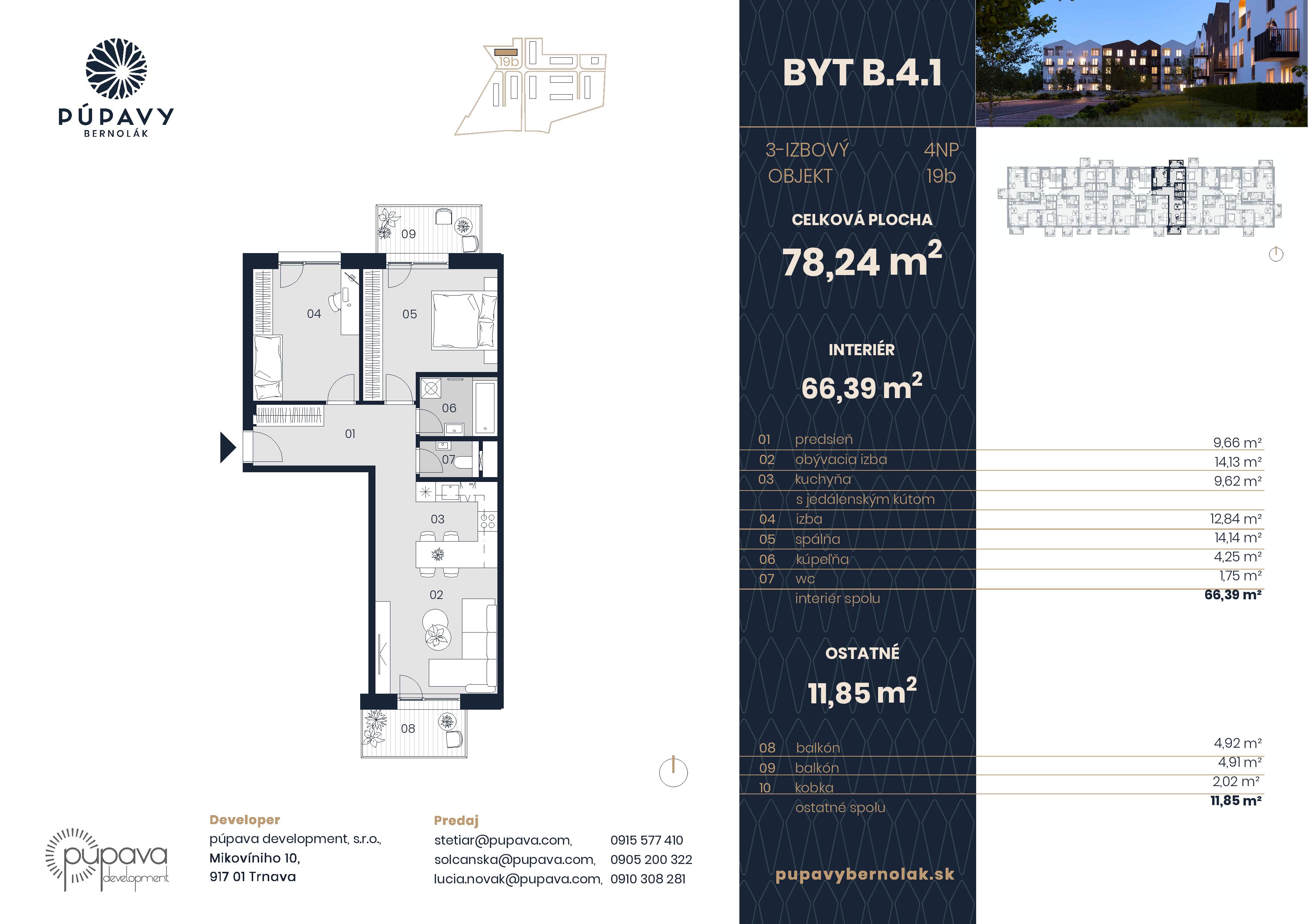 Púpavy Bernolák - 19-B4.1 - Pôdorys