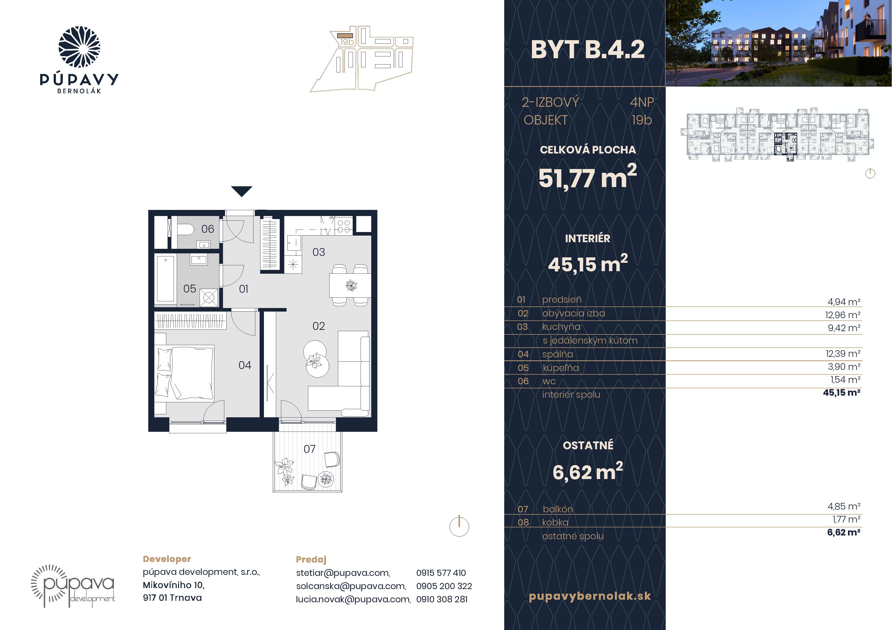 Púpavy Bernolák - 19-B4.2 - Pôdorys