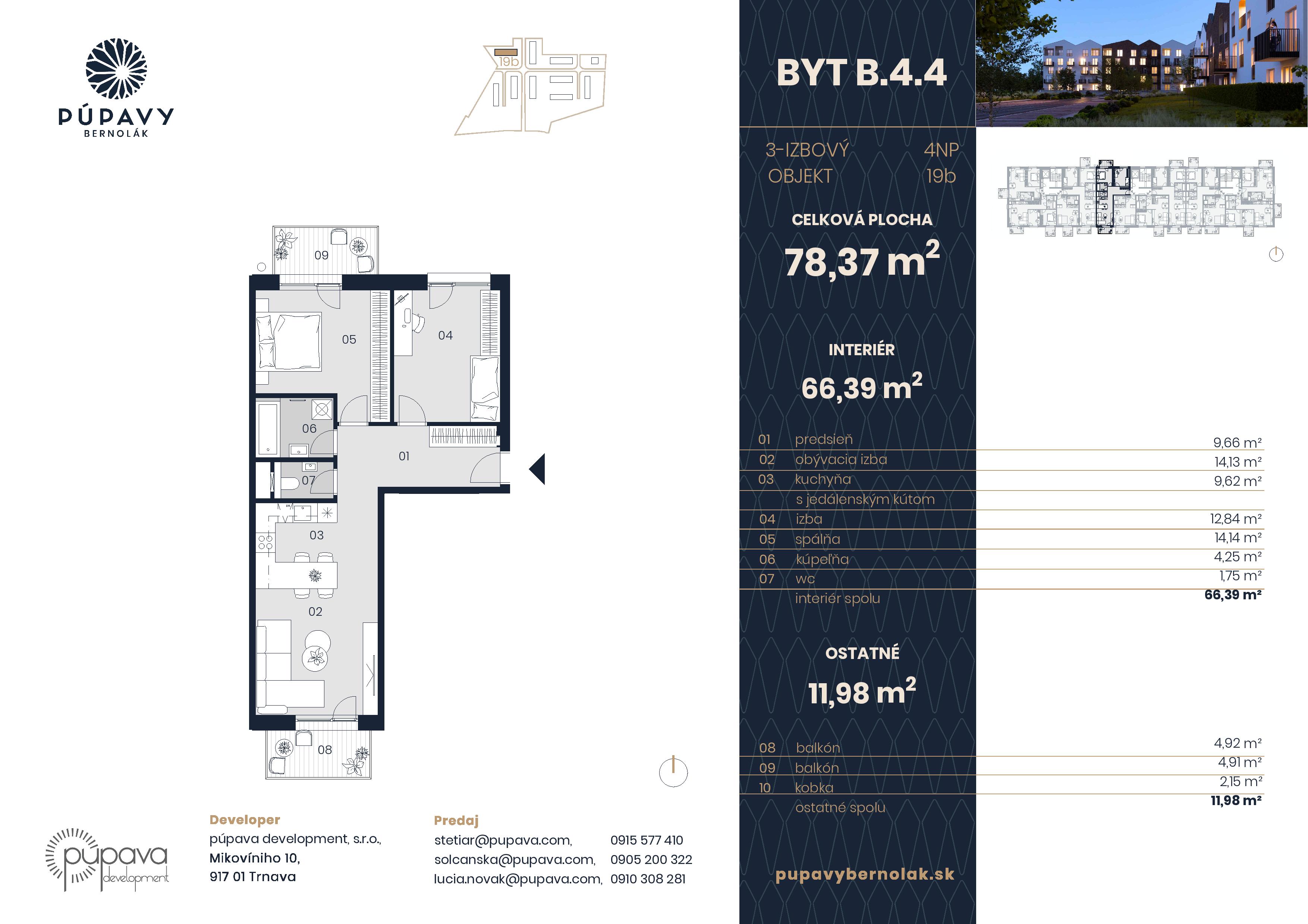 Púpavy Bernolák - 19-B4.4 - Pôdorys